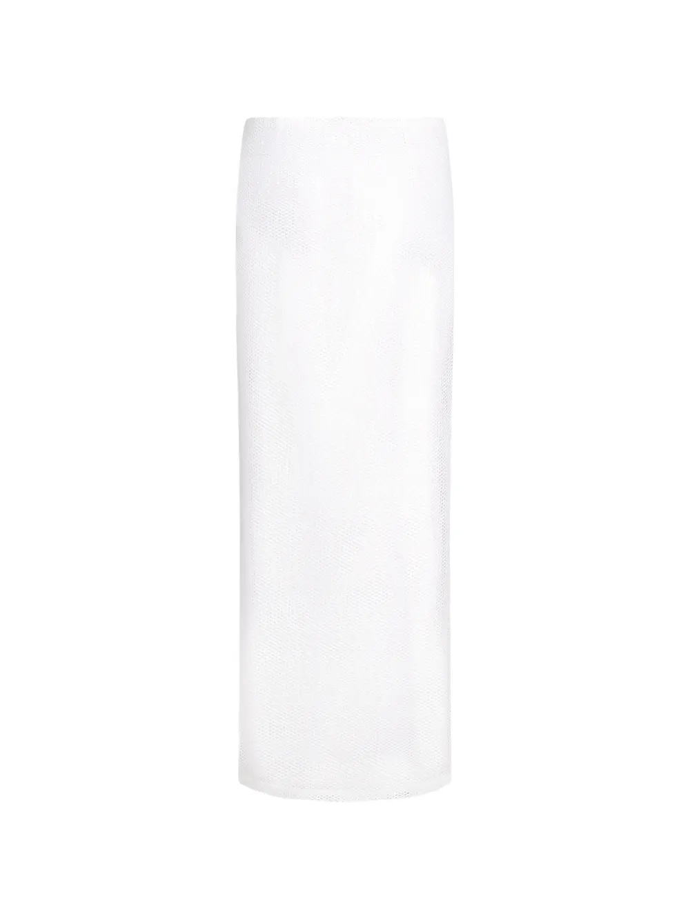 Sheer Mesh Maxi Skirt with Subtle Side Slit - Image 6