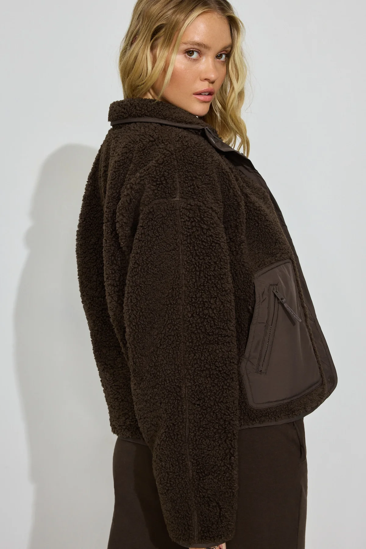 Sherpa Mixed Media Jacket - Image 3