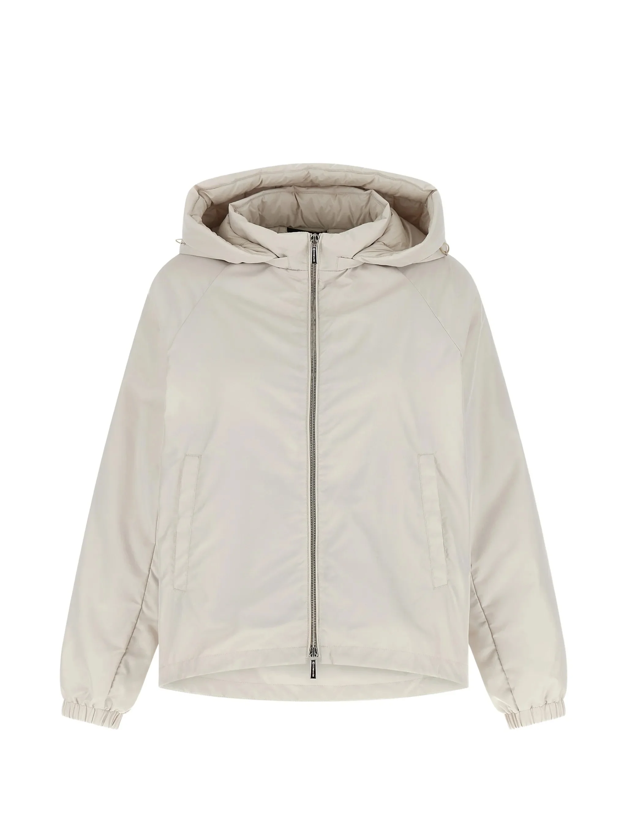 Short Padded Jacket With Detachable Hood Detail
