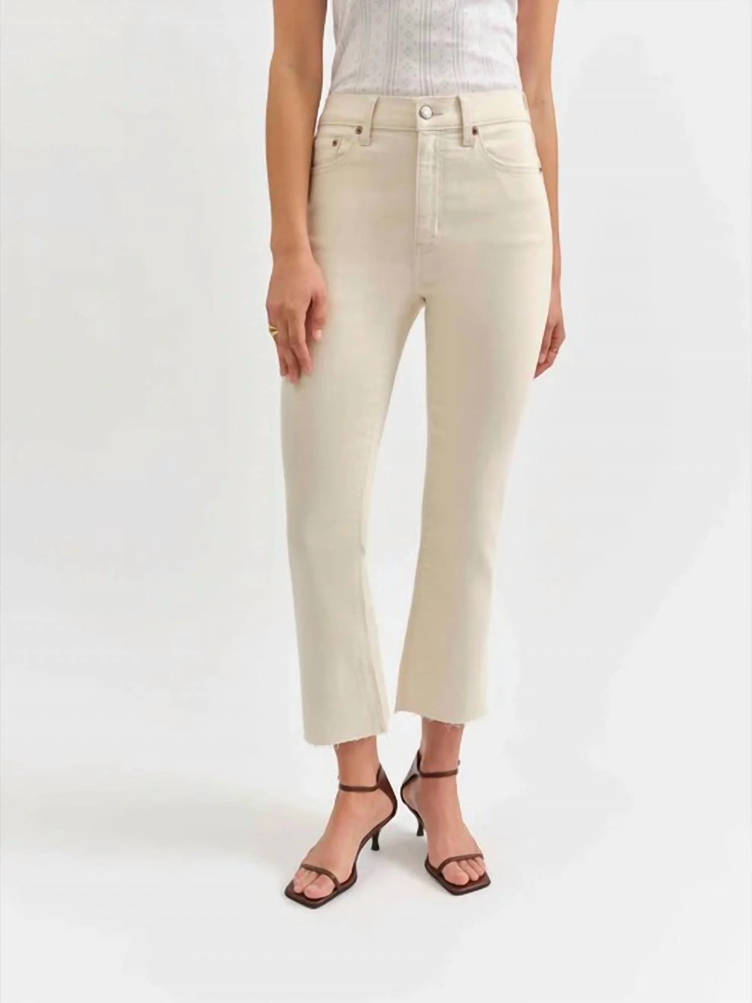 Shy Girl Raw Cut Flare Bootcut Pants