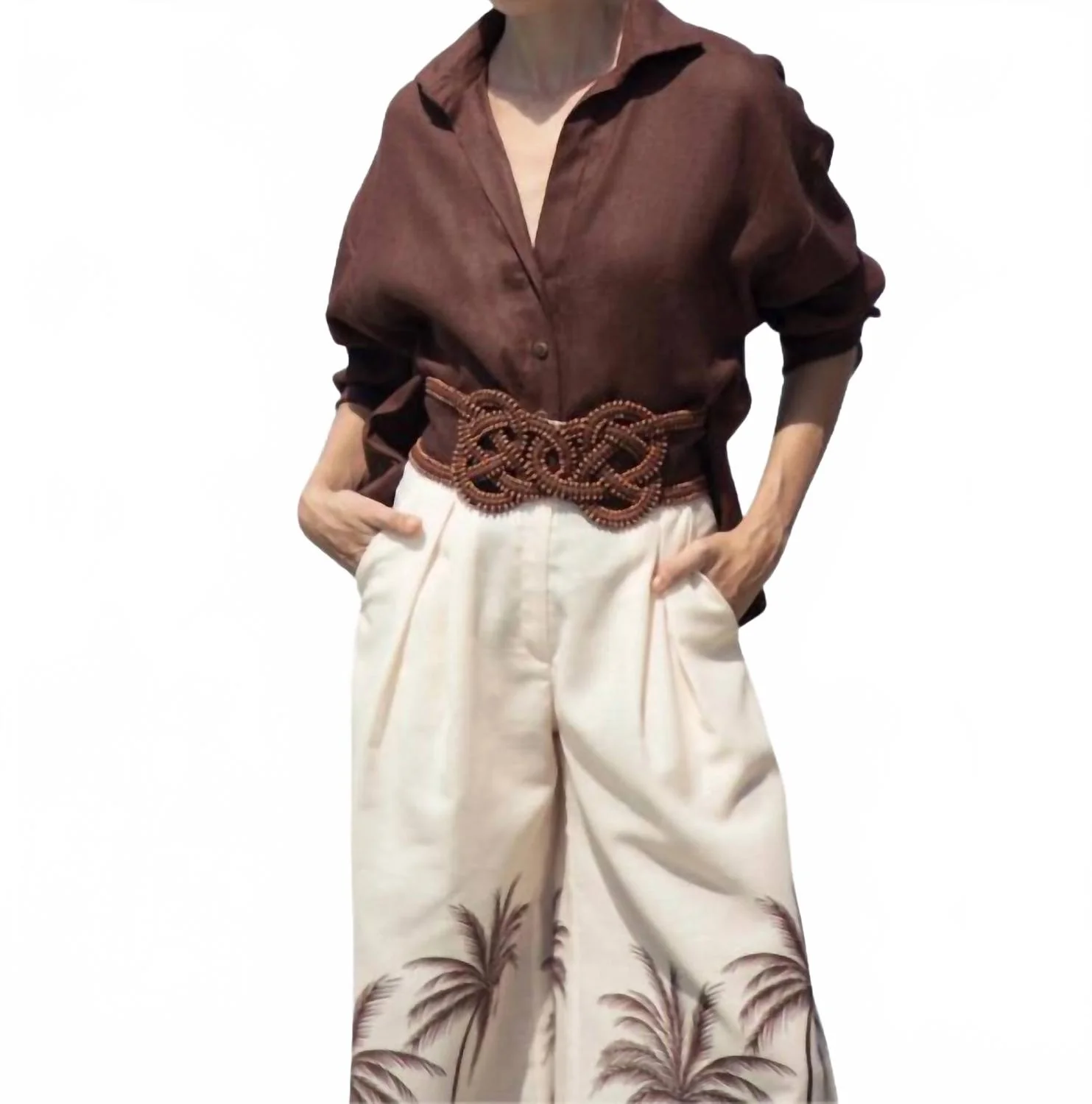 Si Sabes Shirt In Mocha
