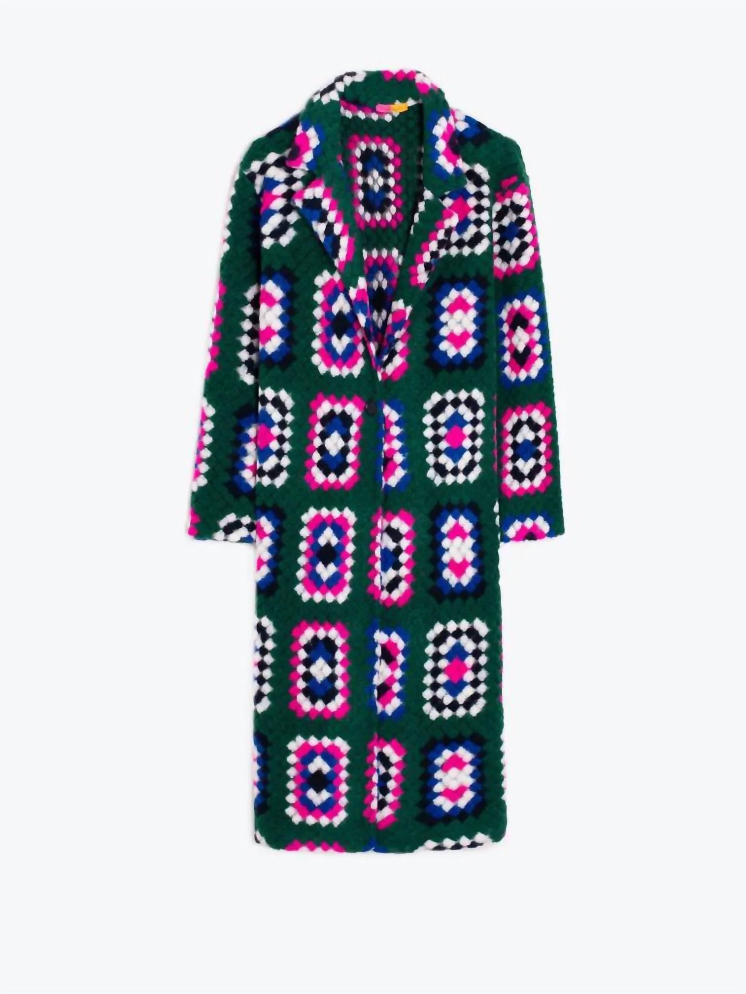 Sienna Coat In Crochet Verde - Image 4