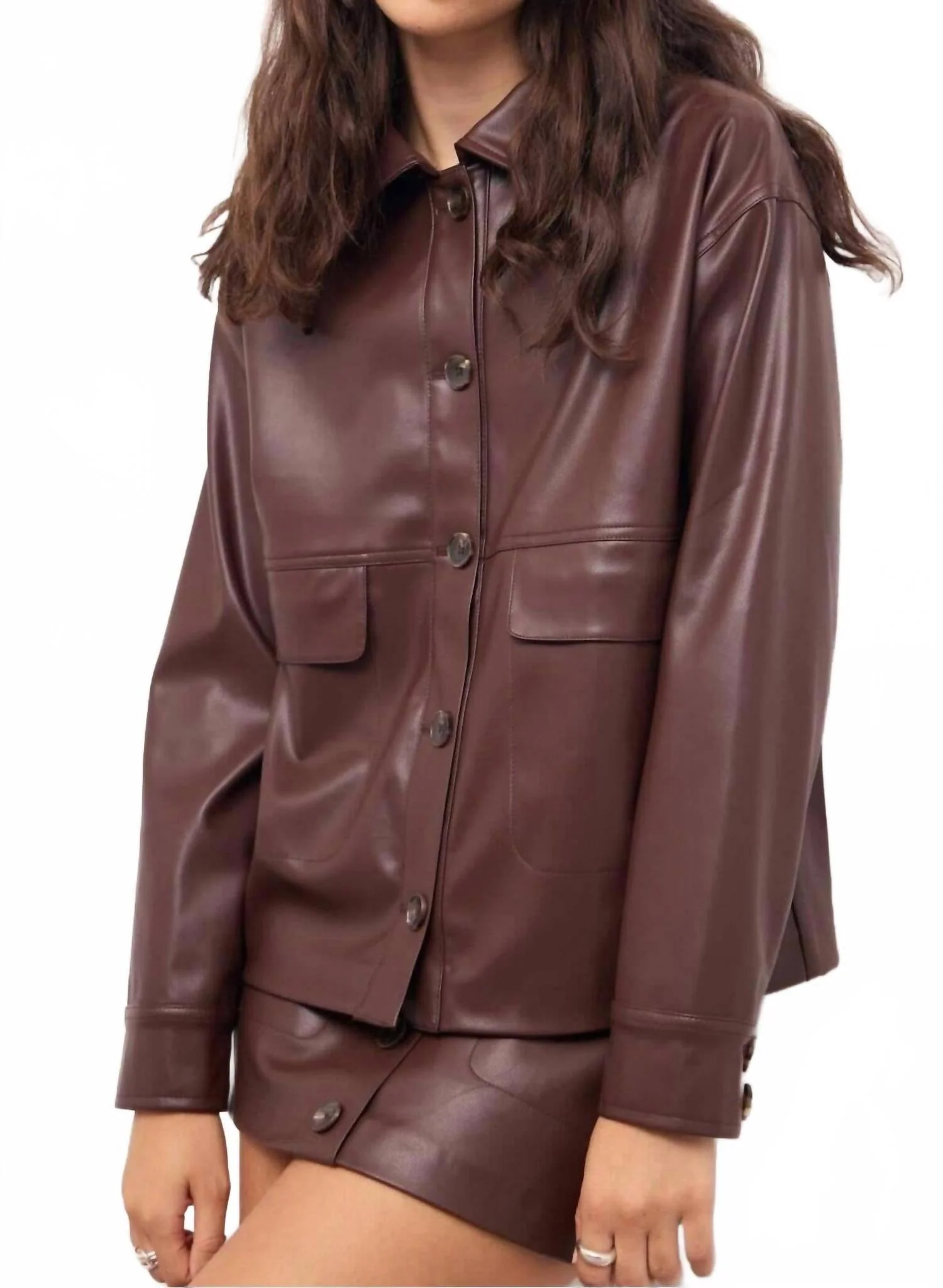 Sigrid Mini Skirt In Dark Chocolate - Image 3