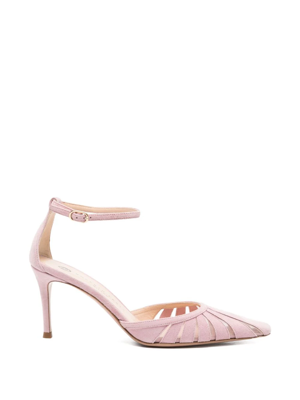 Silk and Nylon Square Toe Heels