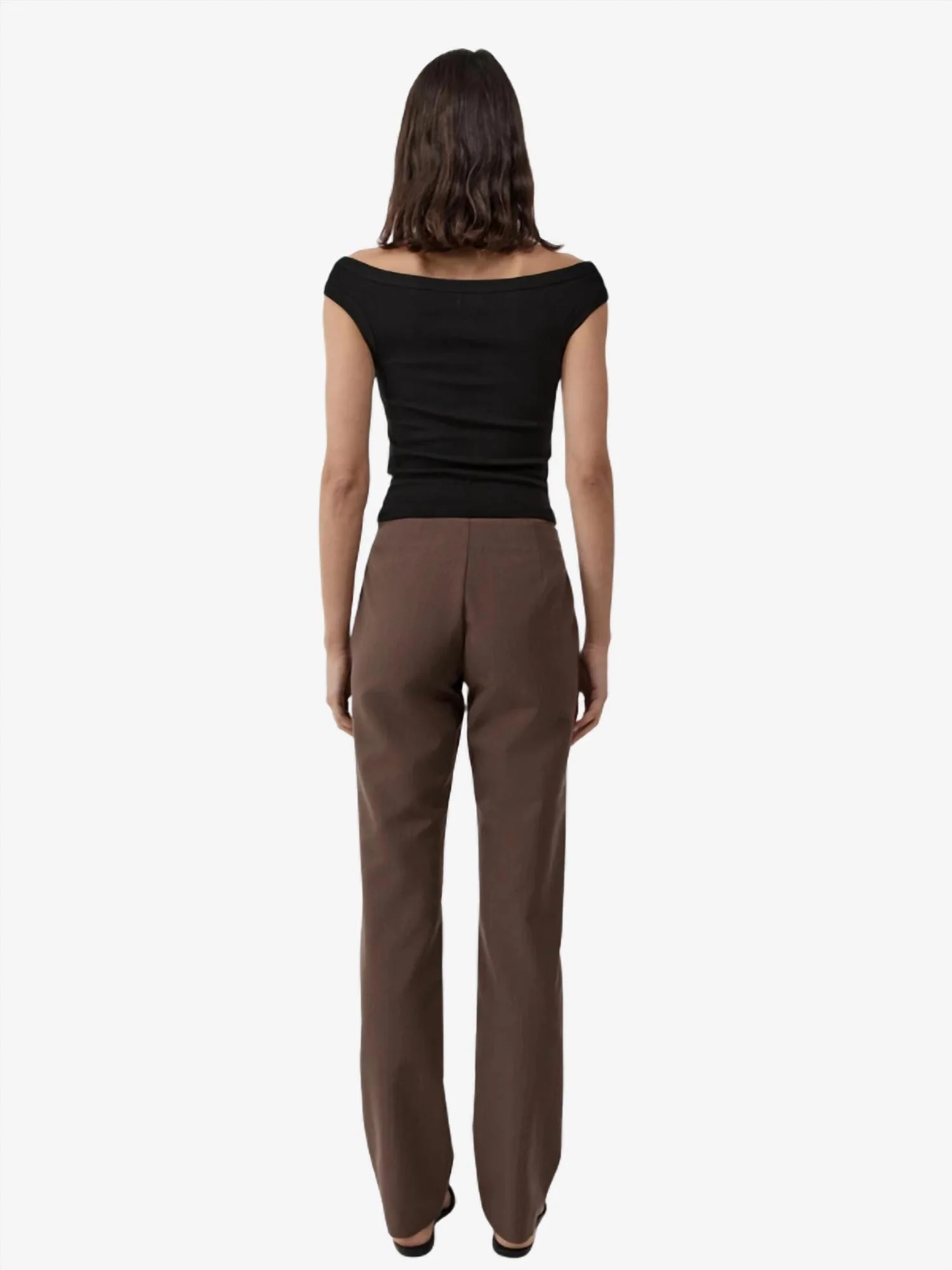 Silk Canvas 90S Minimal Pants In Mud - Image 3