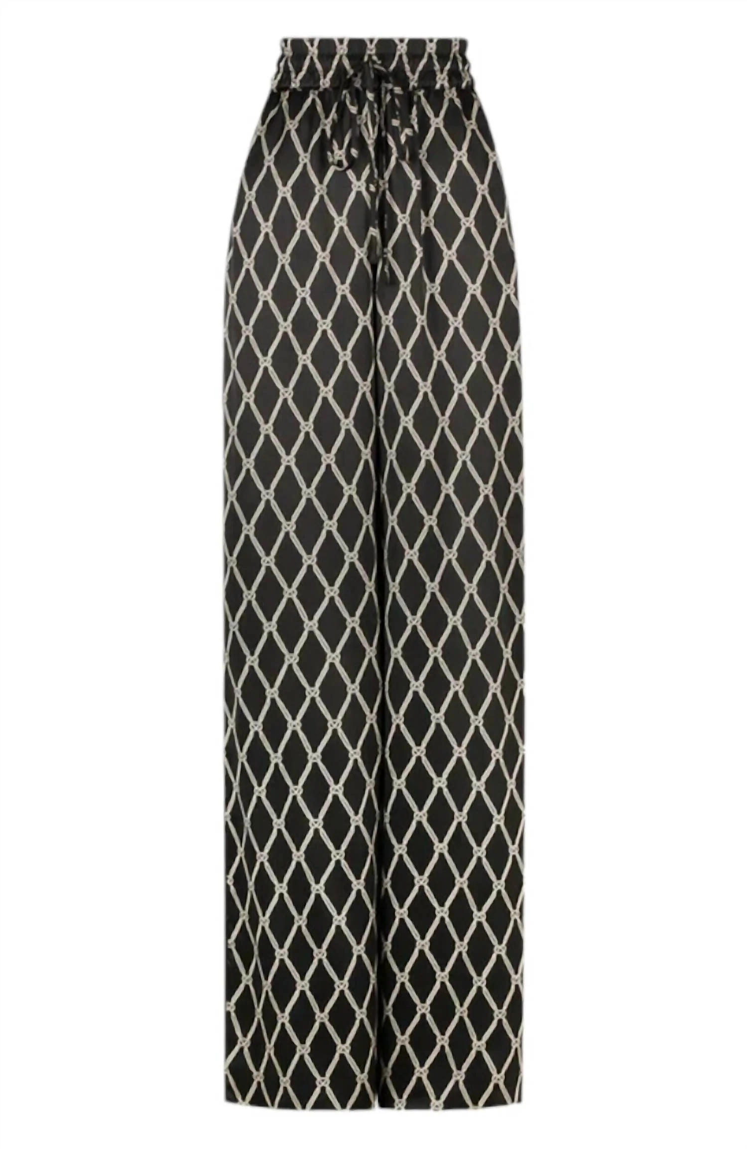 Silk Contrast Relaxed Pants In Corde - Image 4
