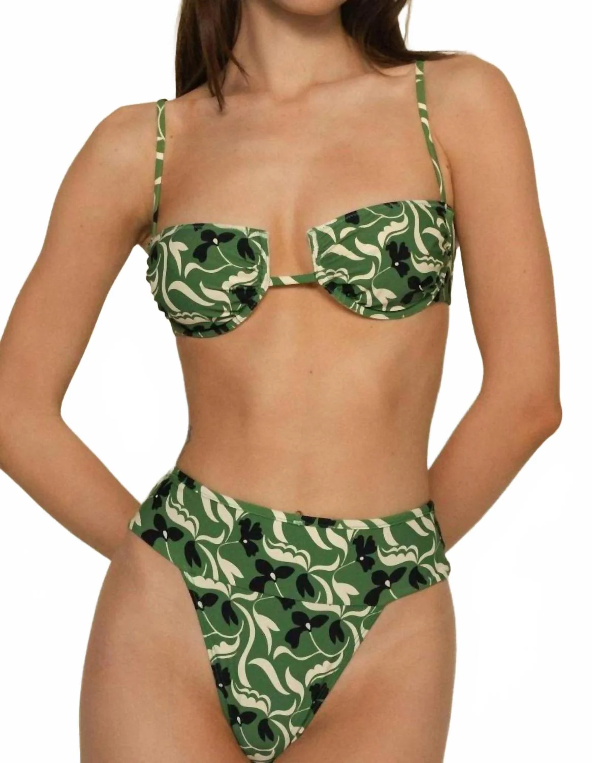 Simonette Underwire Bikini Top In Veronica Floral