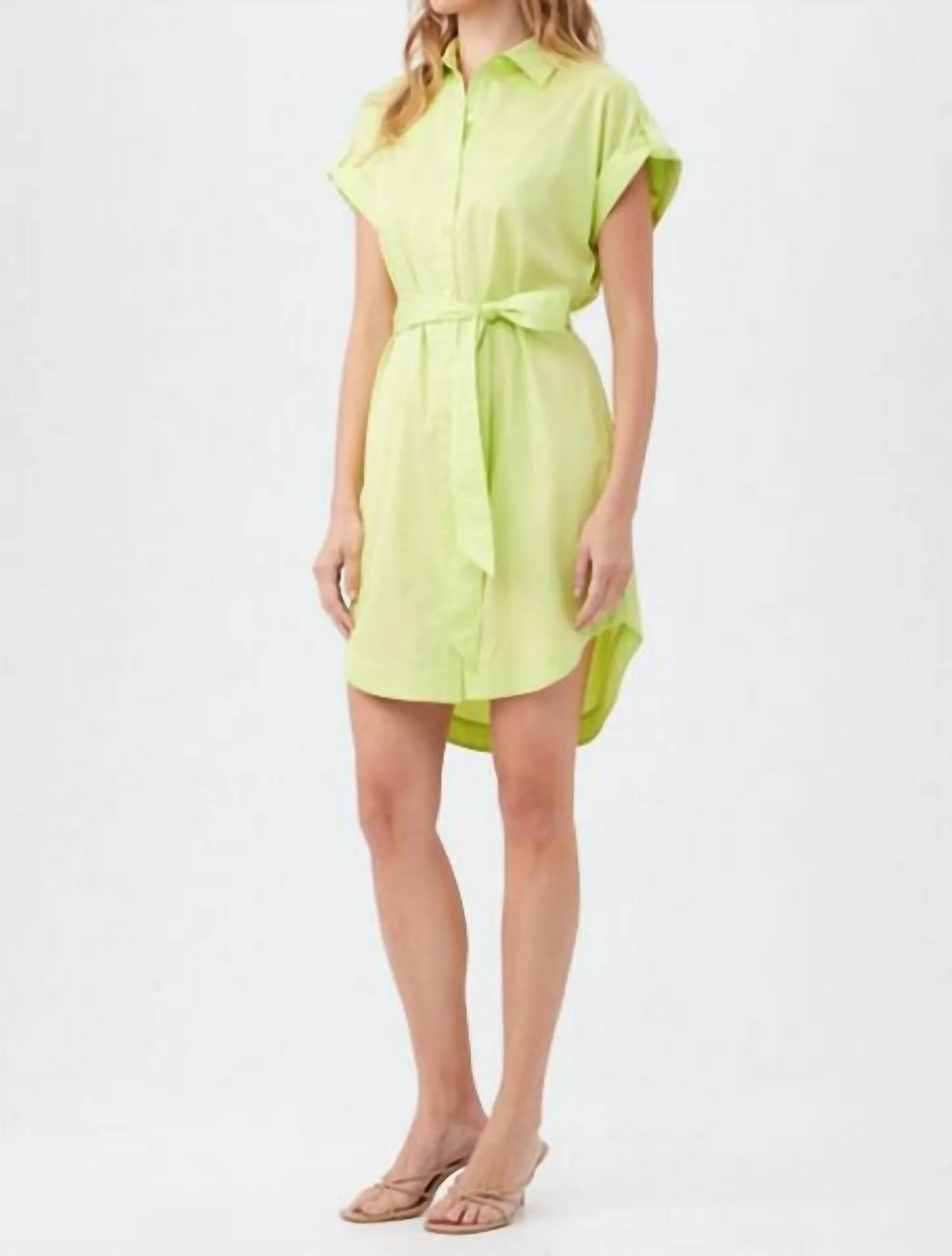 Simpatico Mini Dress In Lime Fizz - Image 2
