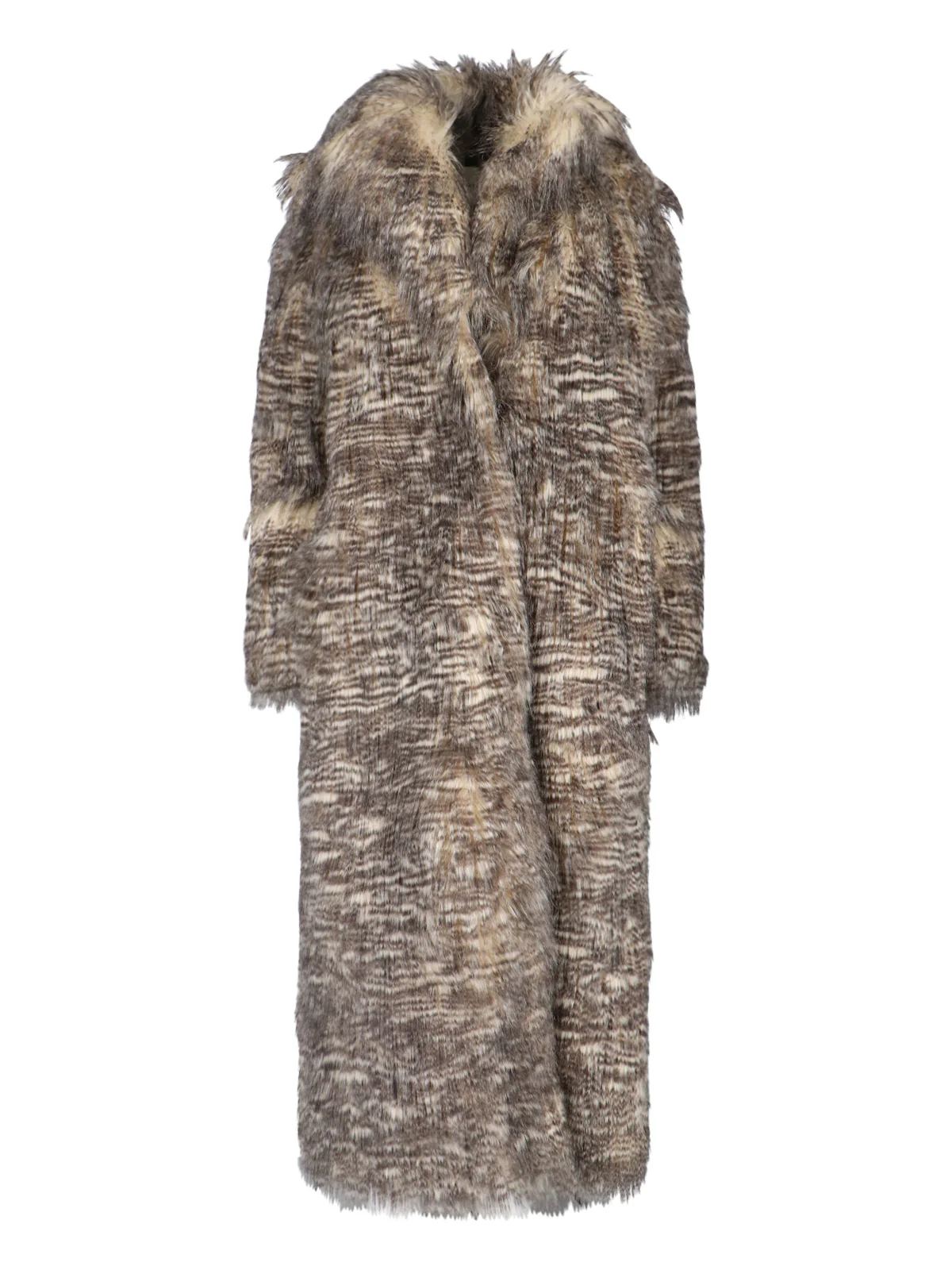 Single-Breasted Faux Fur Coat