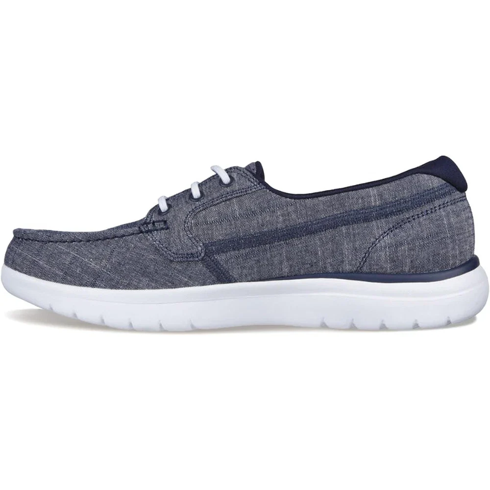 Skechers GOwalk Lite - Isla 15433-NVY Women's 12D Gray Moc Toe Boat Shoe ZAP2384 - Image 3