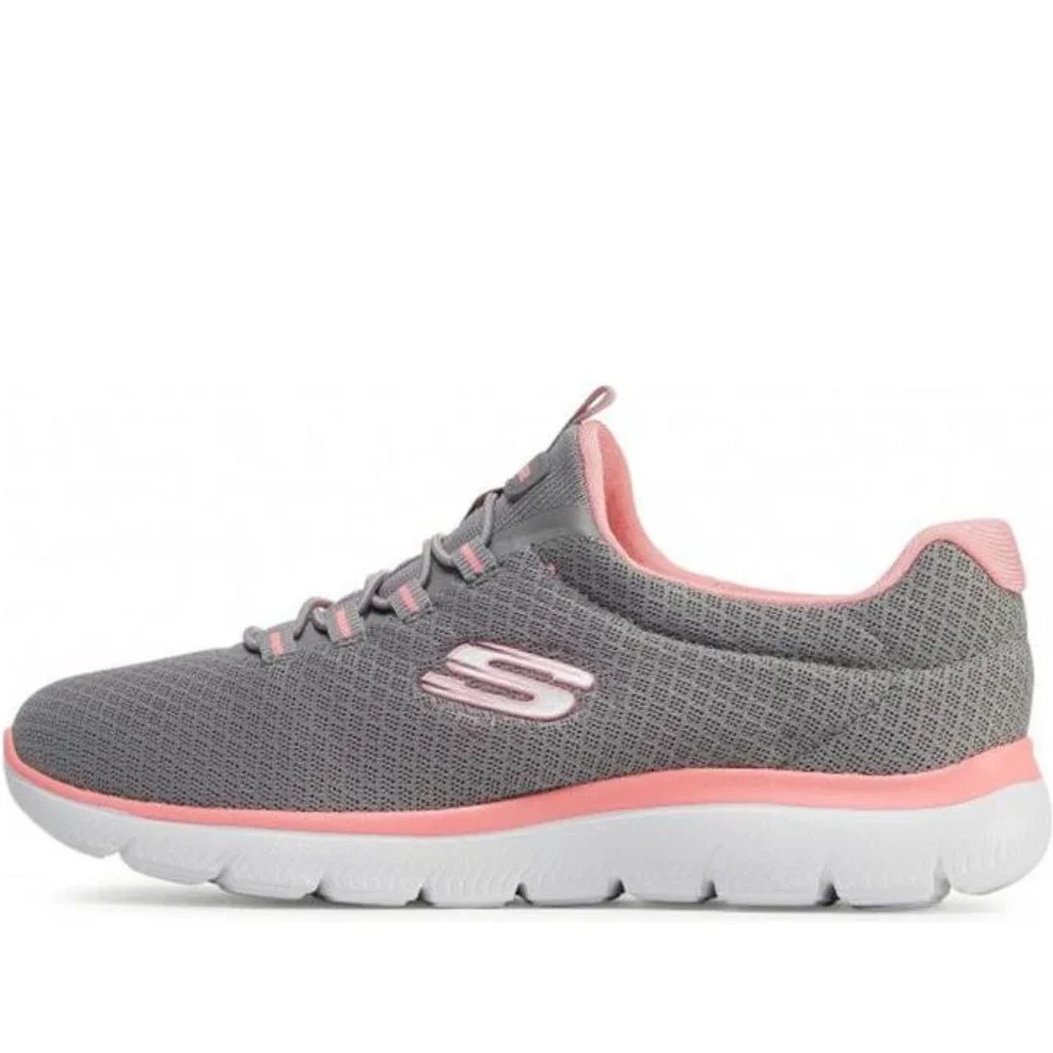 Skechers Summits 12980-GYPK Sneakers Womens Gray Pink Slip On Shoes ZAP2378 - Image 3