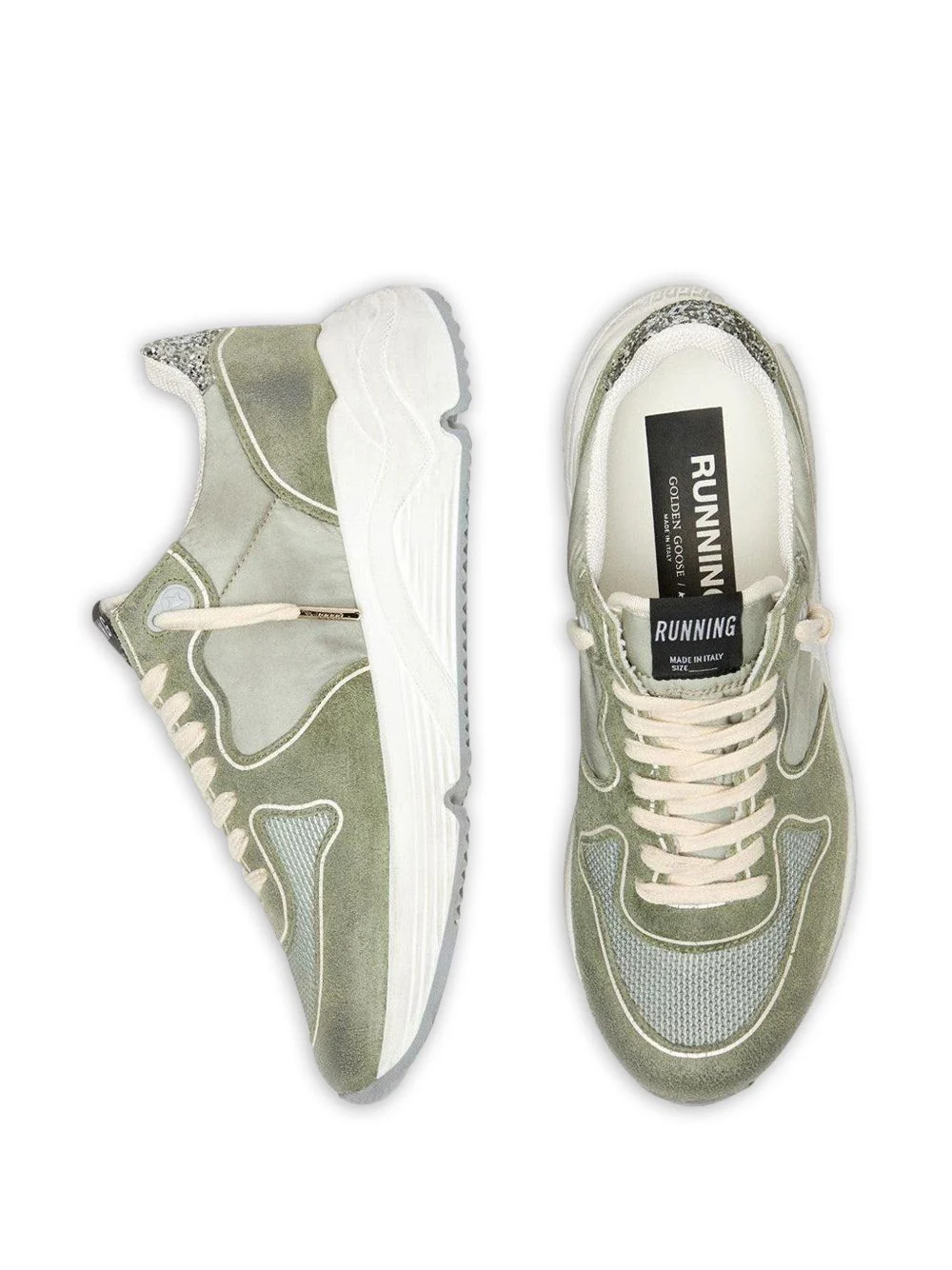 Sleek Silhouette Sneakers with Glittery Accents - Image 4