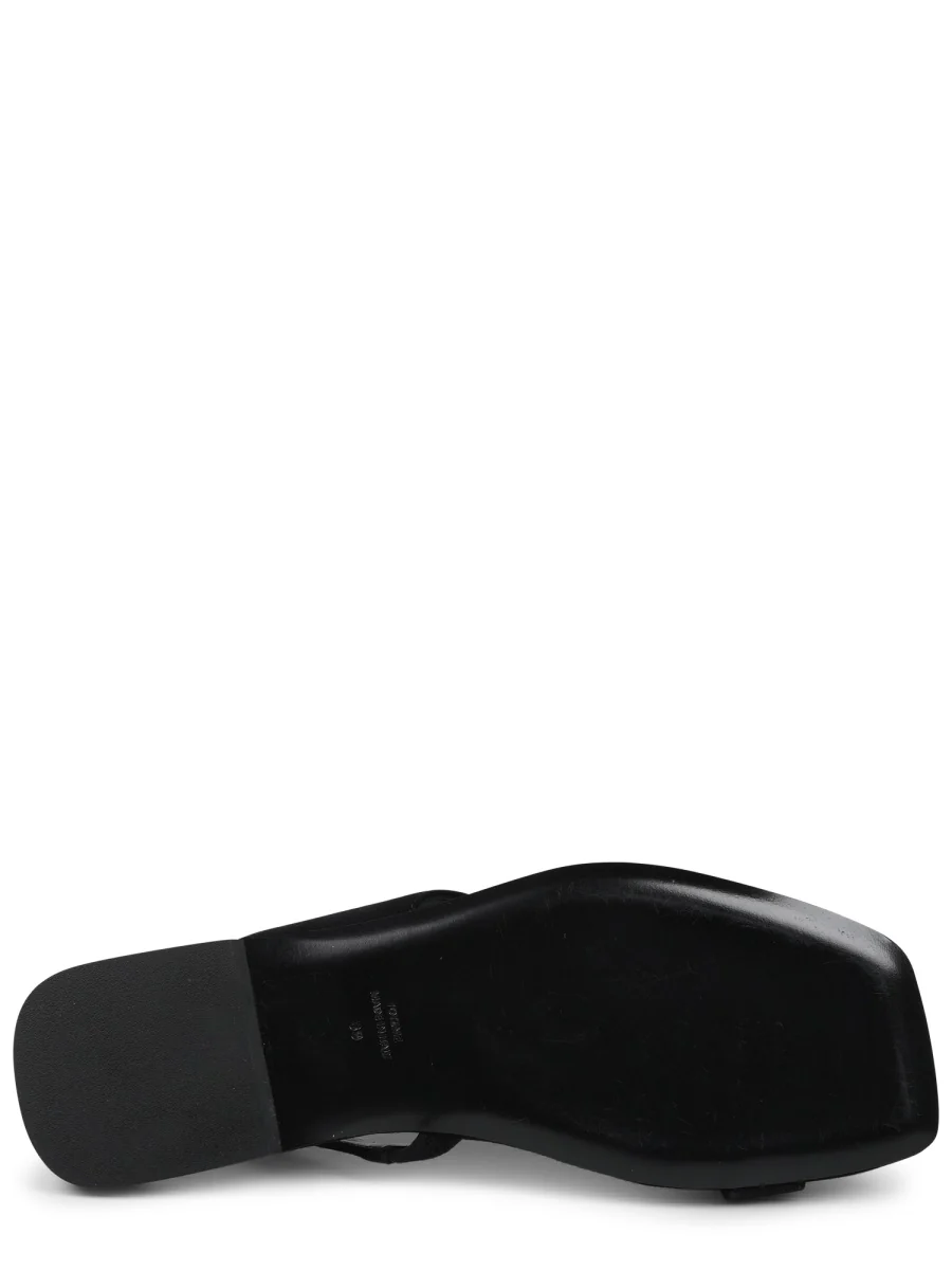 Sleek Suede Sandal With Unique Toe Loop Strap - Image 6