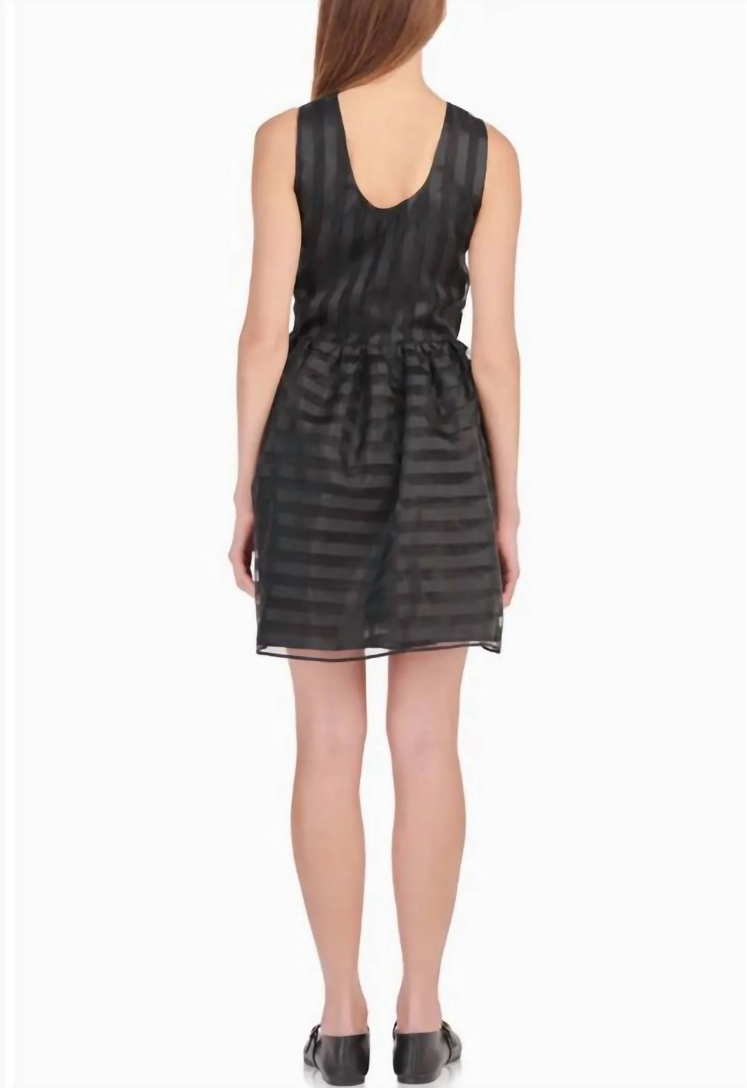 Sleeveless Mini Dress In Black - Image 3
