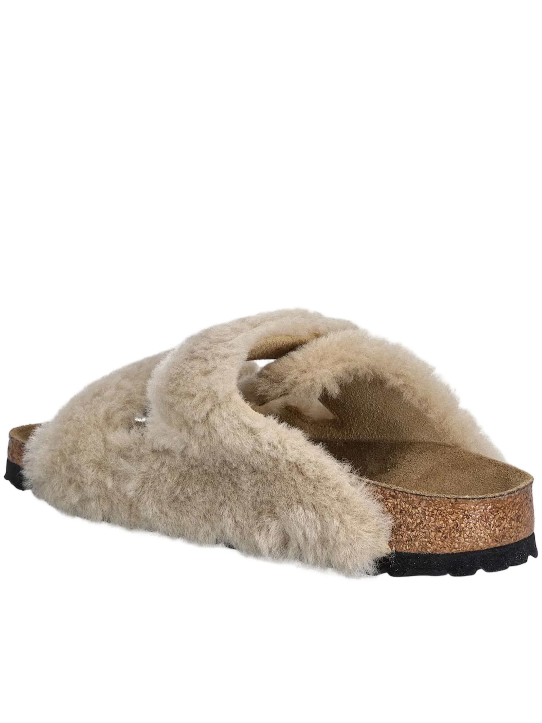 Slip-On Shearling Sandals with Contoured Cork Footbed - Image 3