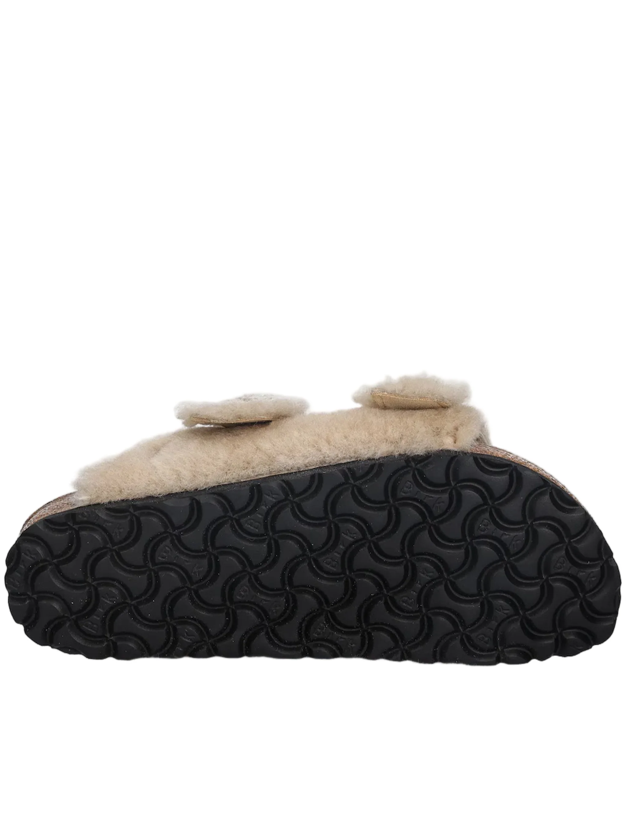 Slip-On Shearling Sandals with Contoured Cork Footbed - Image 5