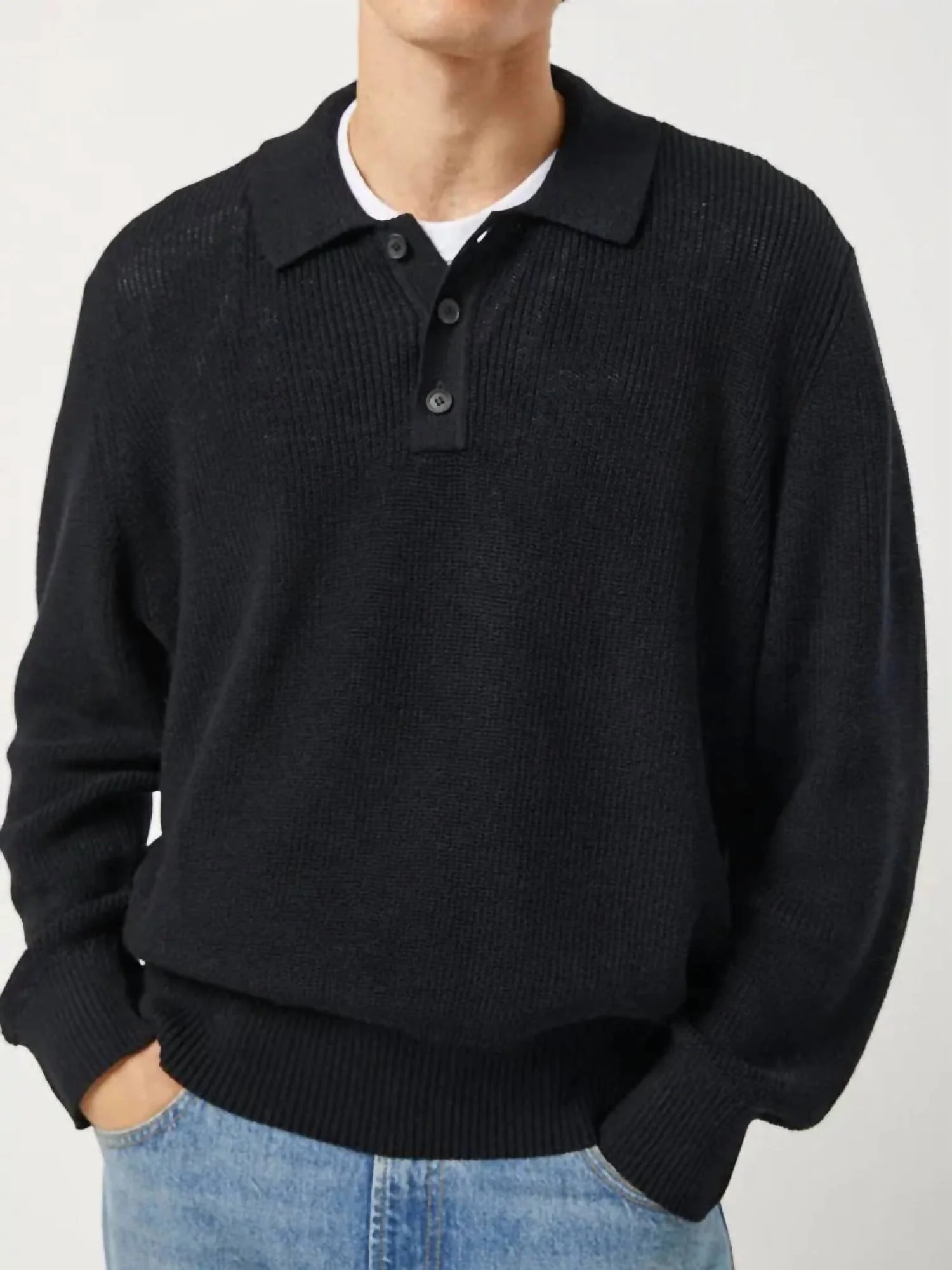 Slouchy Polo In Black