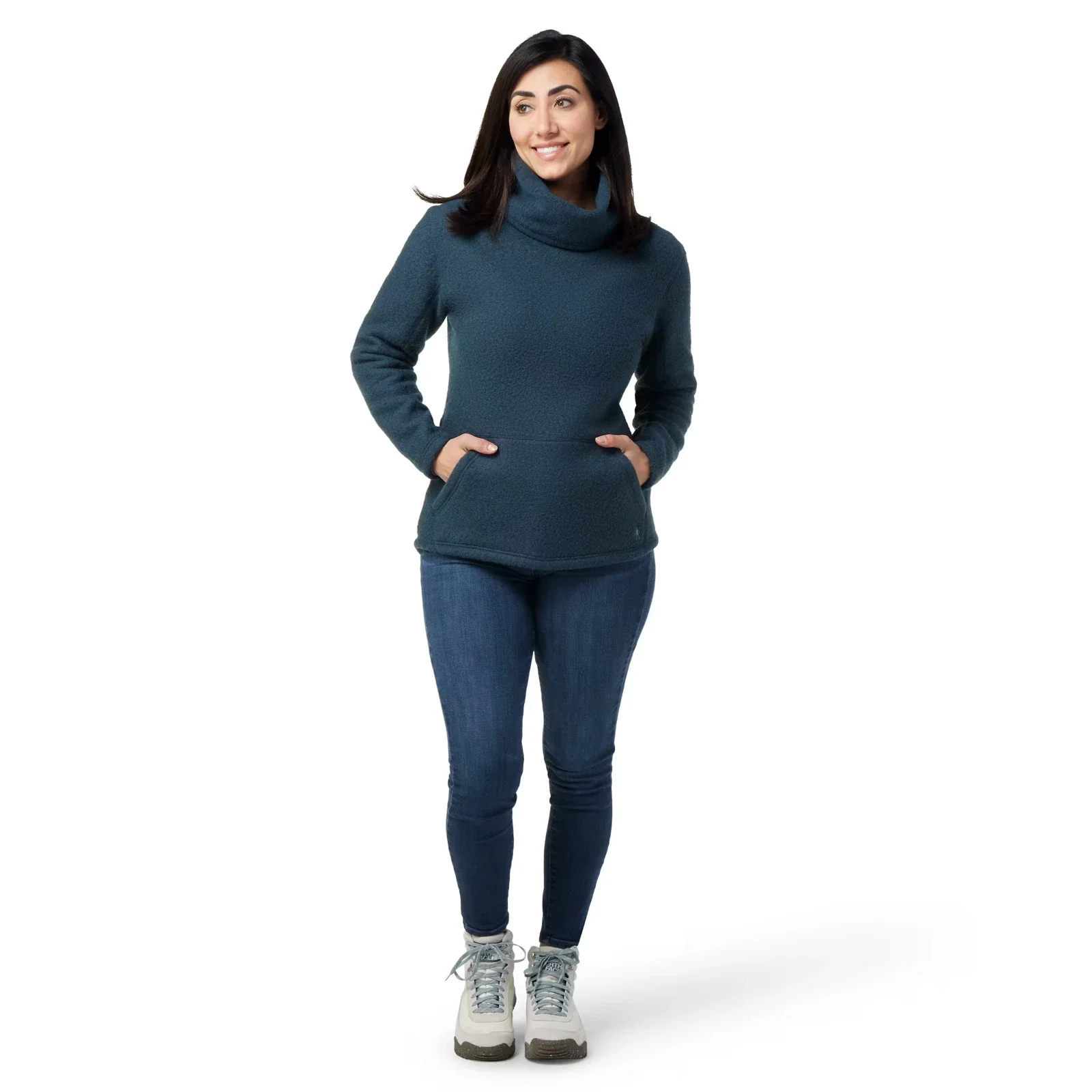 Smartwool Hudson Trail Jacket Women's Twilight Blue Fleece Pullover JZZ47 - Image 3