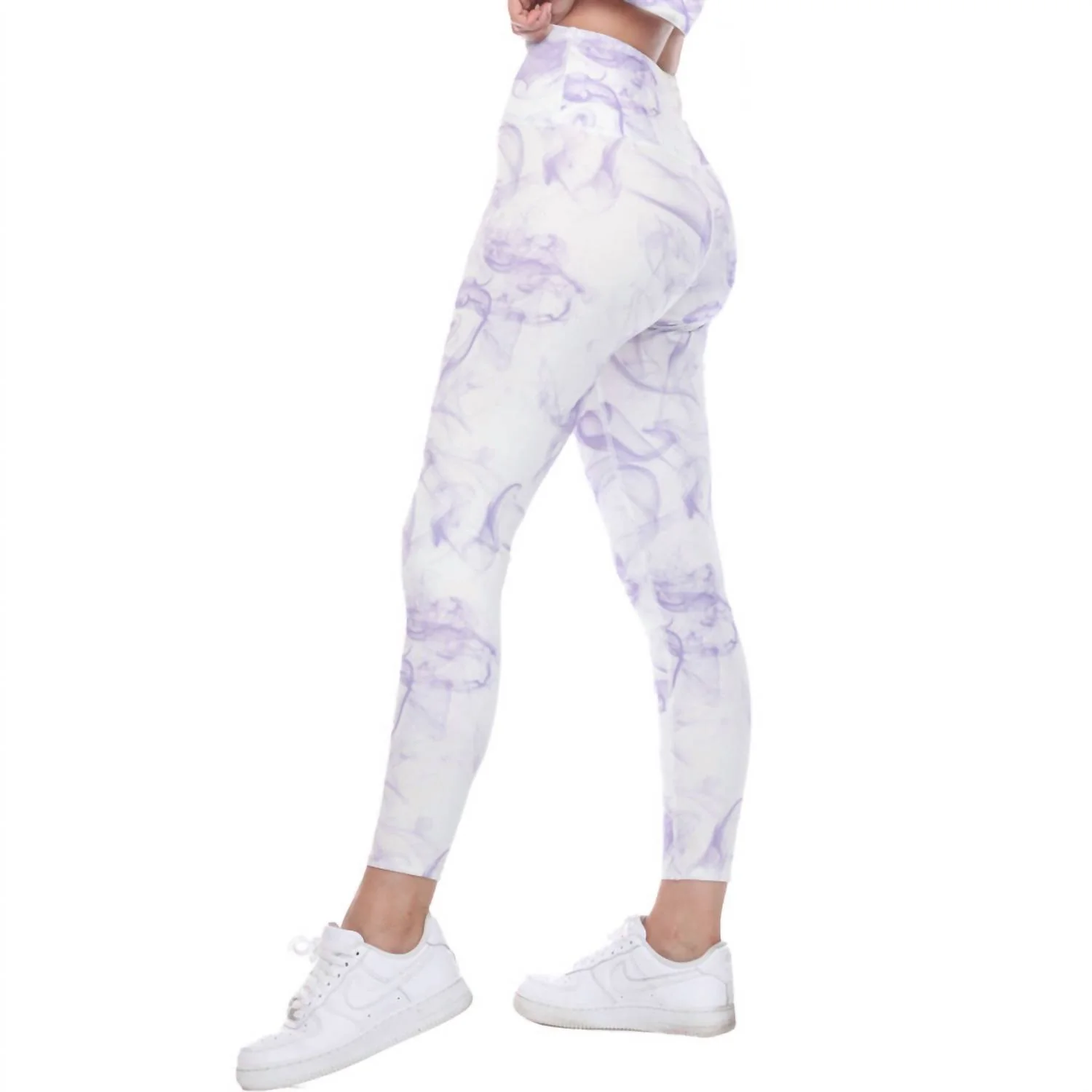Smoke High Rise Leggings In Violet - Image 3