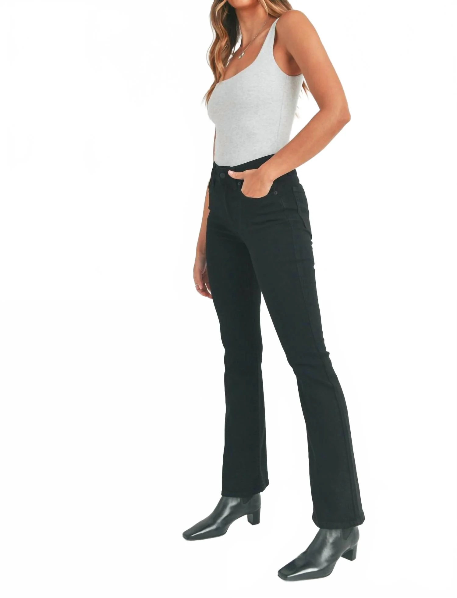 Smoky Hollow Flare Jean In Black - Image 2