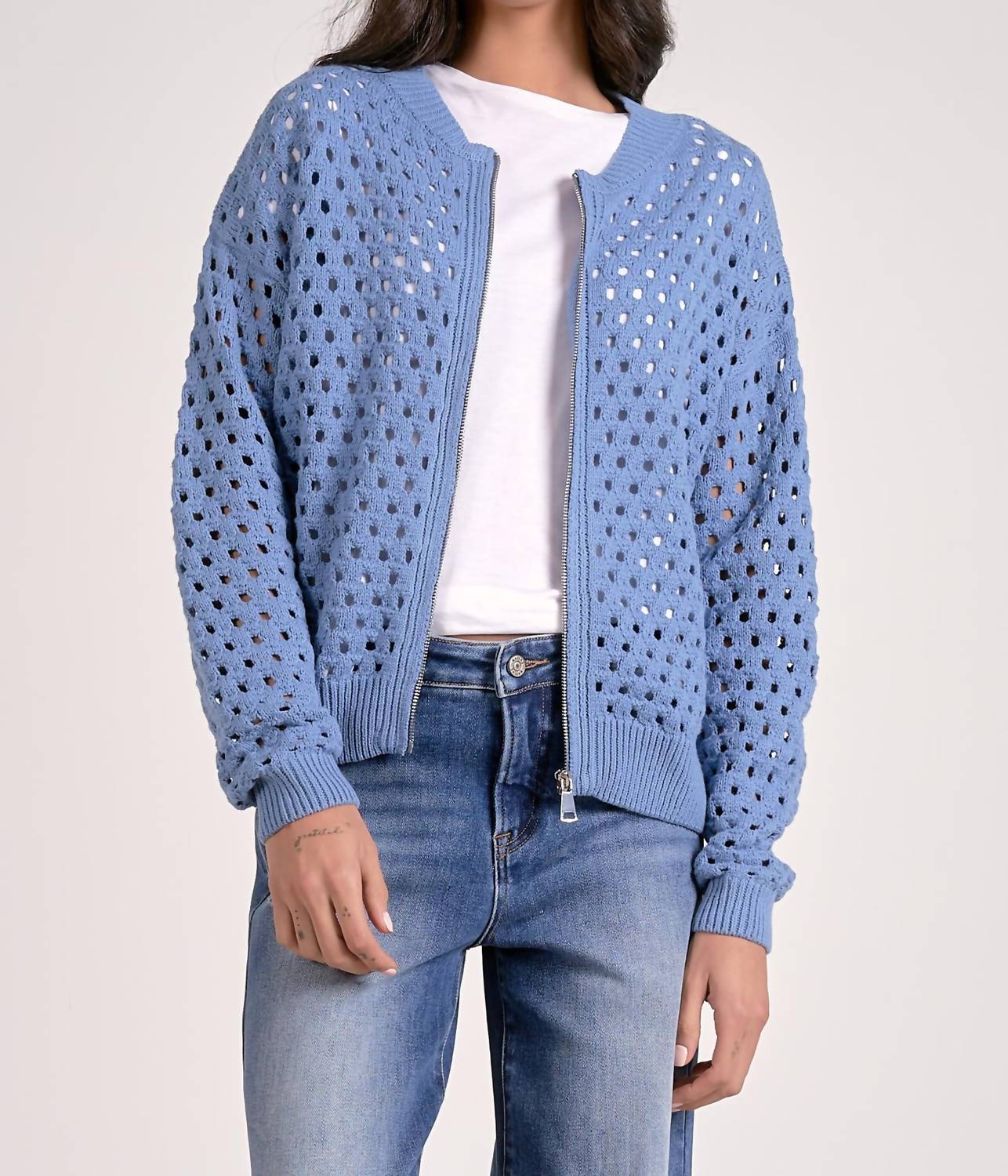 Sofia Sweater Cardigan In Blue