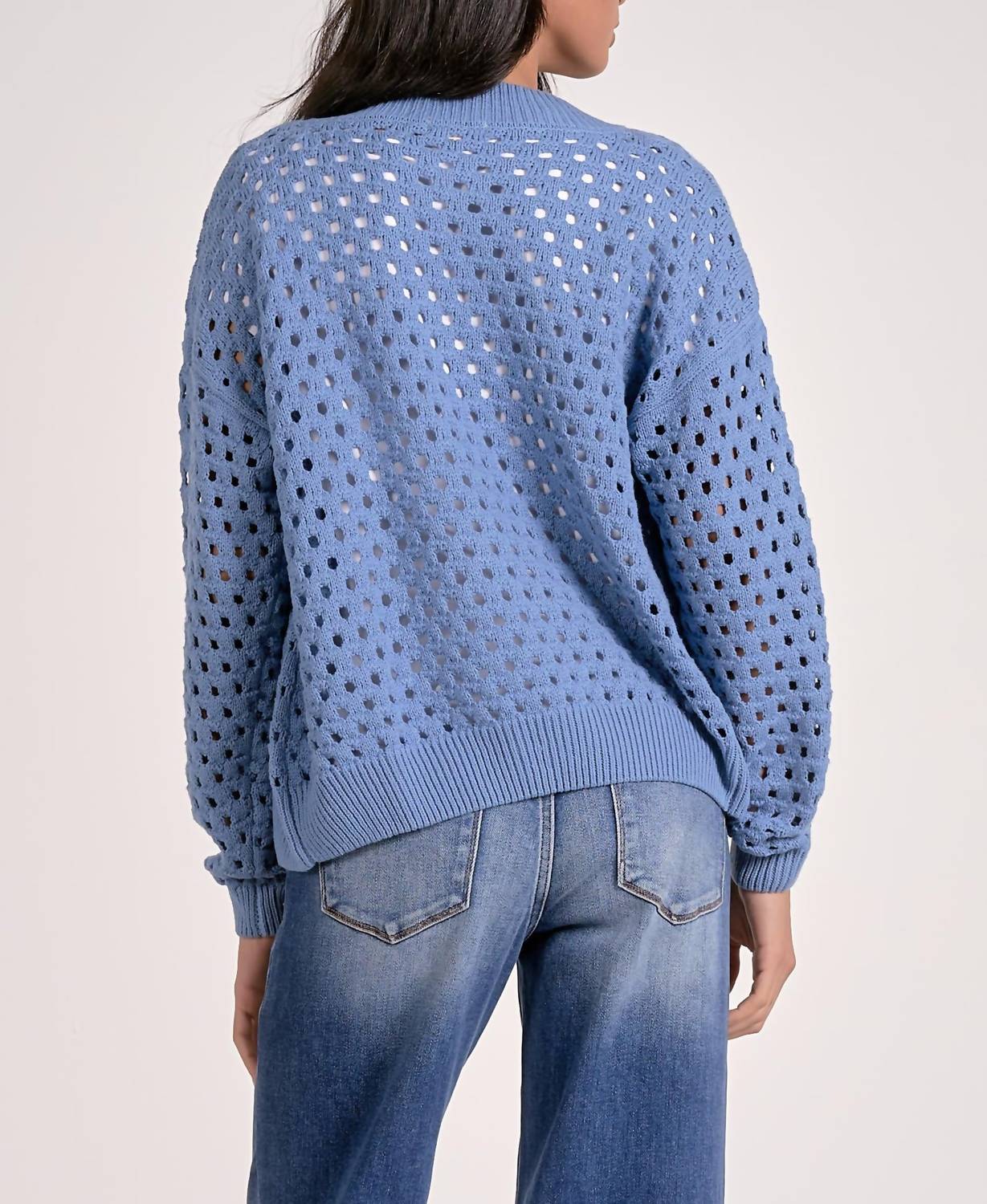 Sofia Sweater Cardigan In Blue - Image 2
