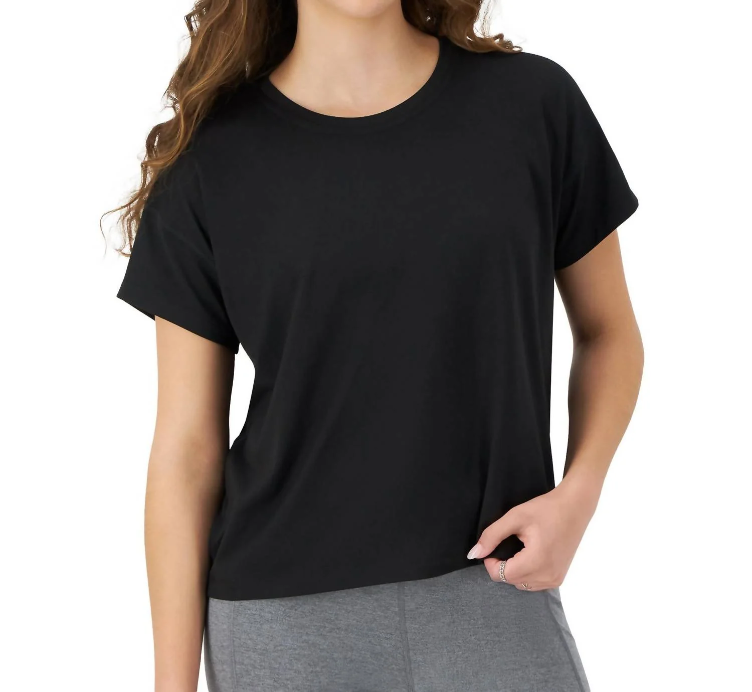 Soft Touch T-Shirt In Black - Image 2