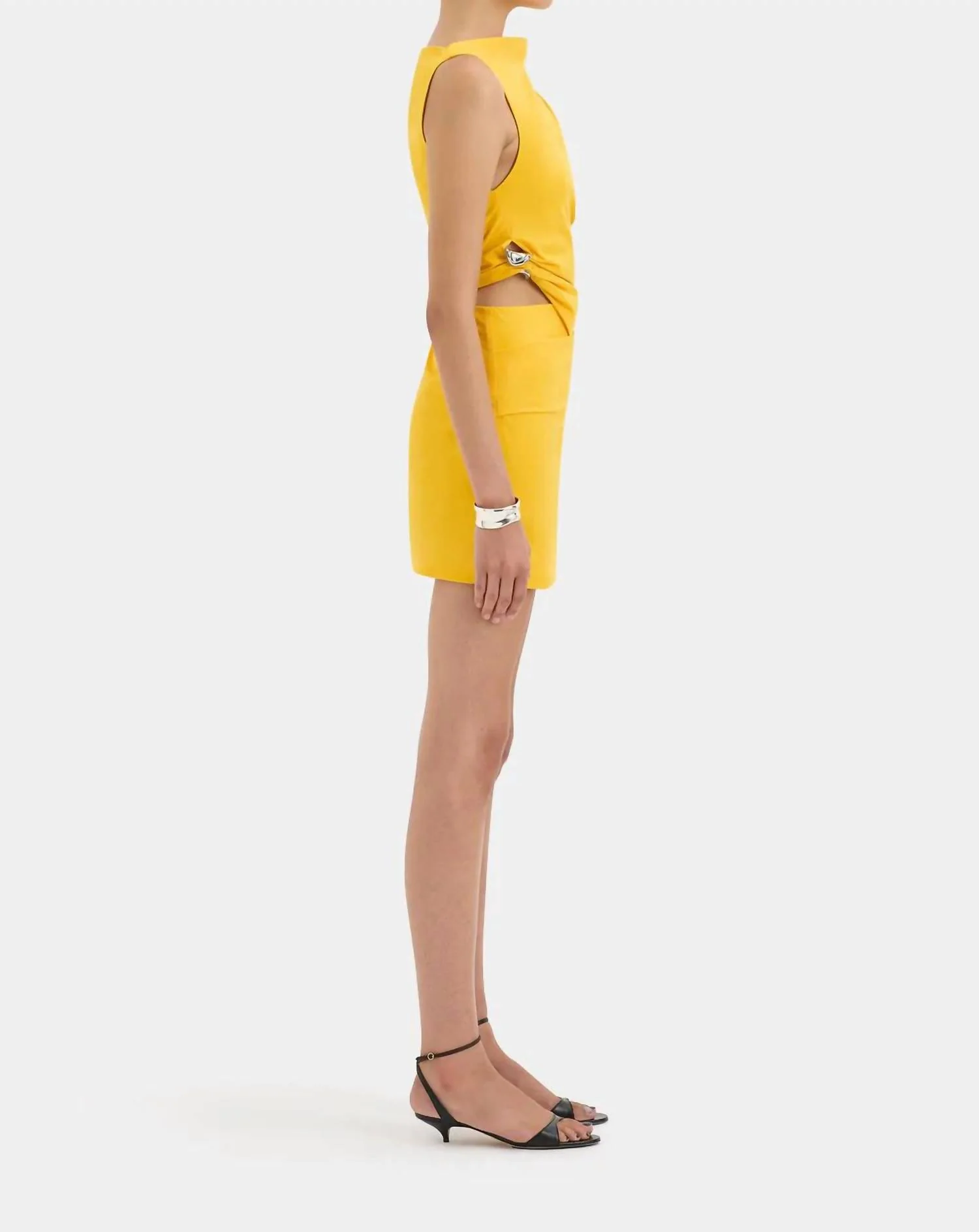 Sol Mini Dress In Yellow - Image 4