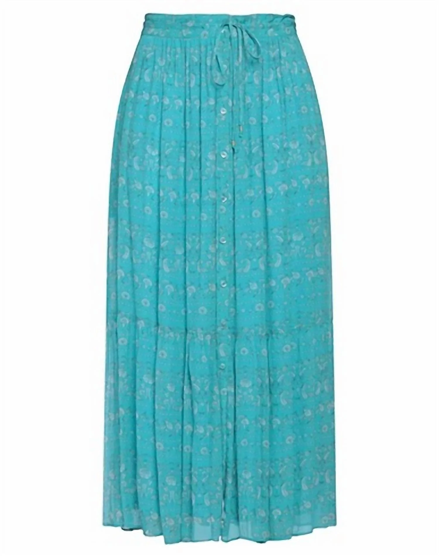 Soledad Midi Skirt In Turquoise - Image 2