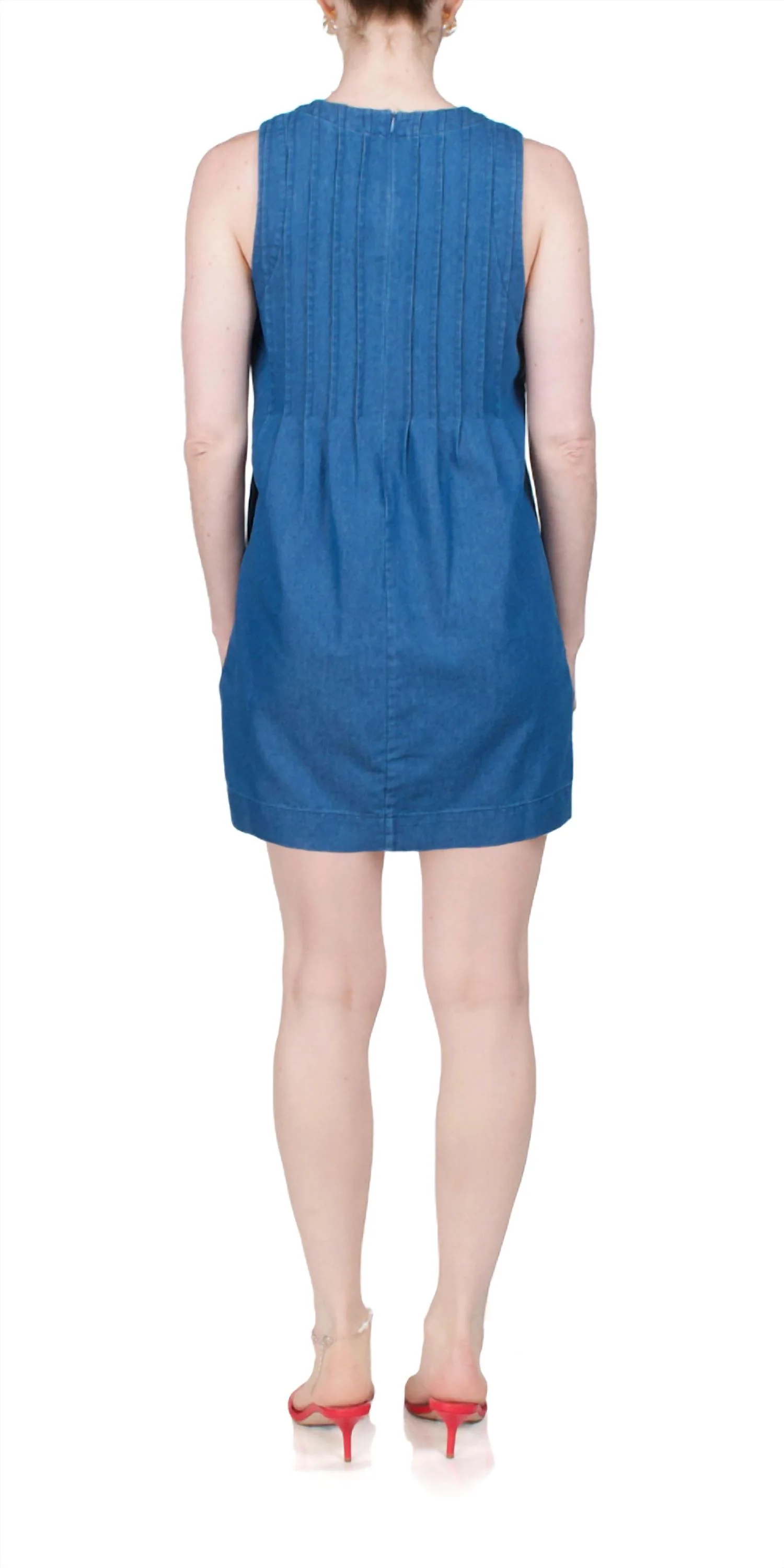 Soledad Mini Dress In Chambray - Image 3