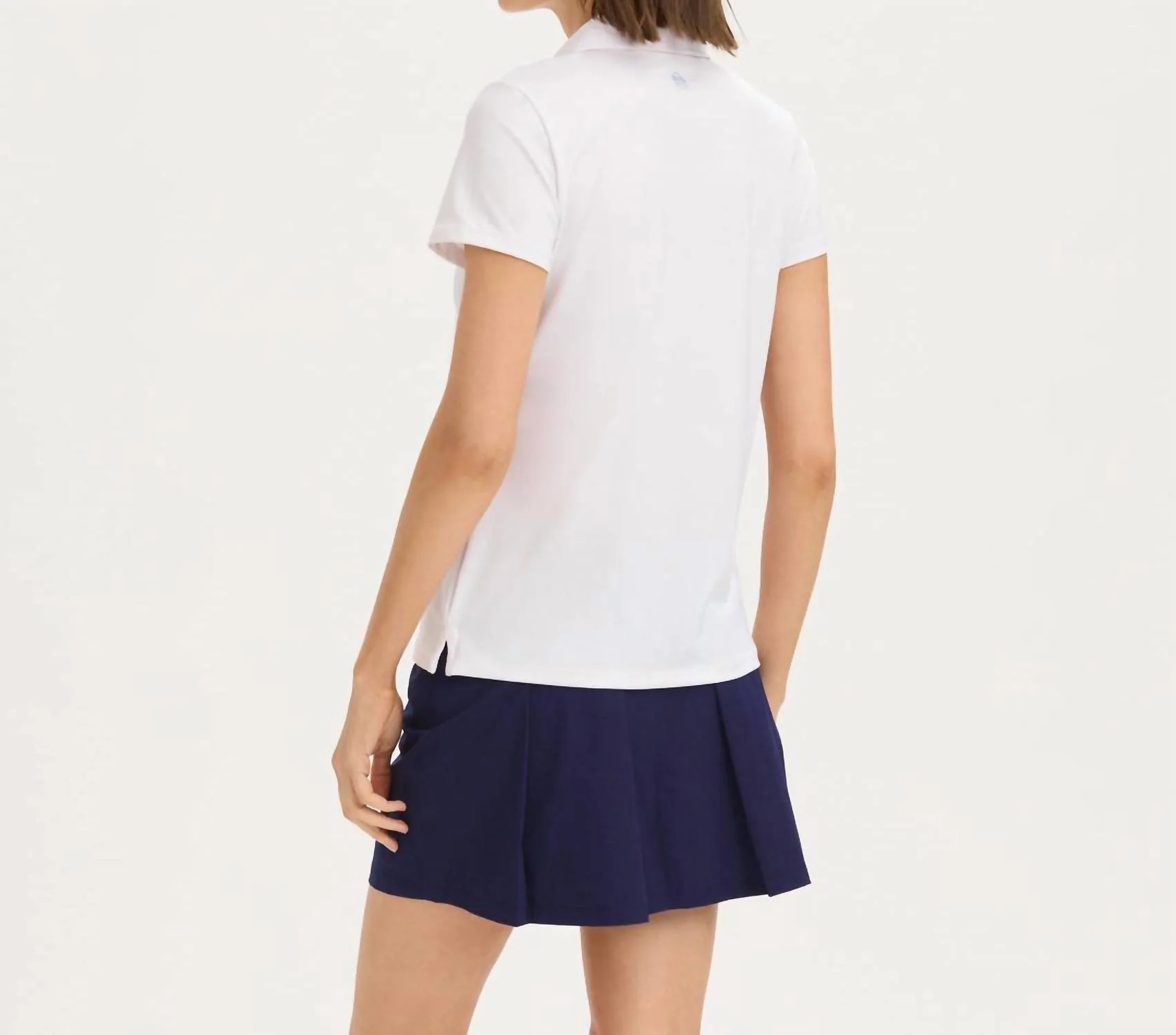 Solid Performance Polo In White - Image 2
