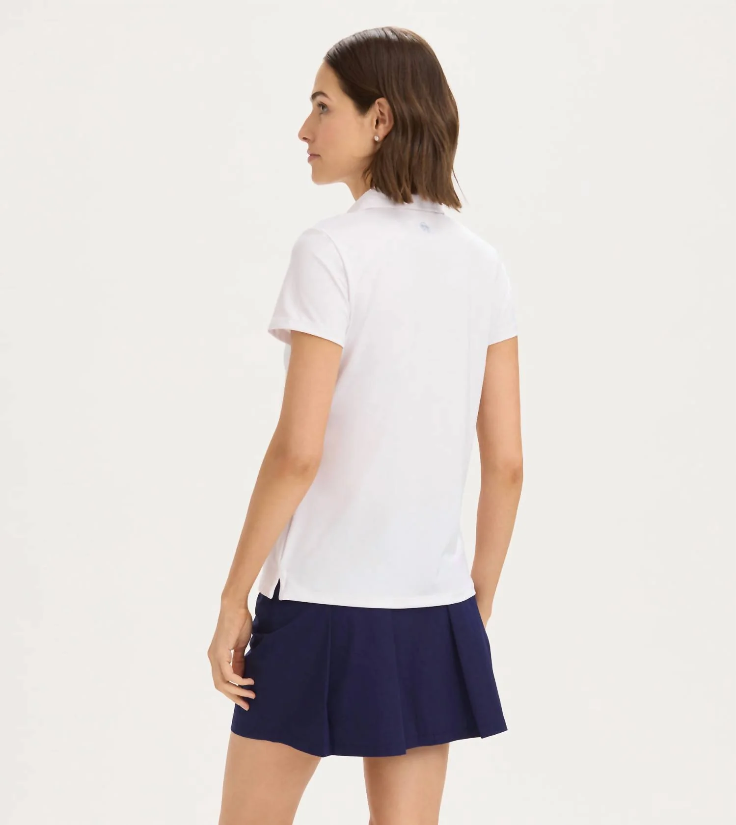 Solid Performance Polo In White - Image 3