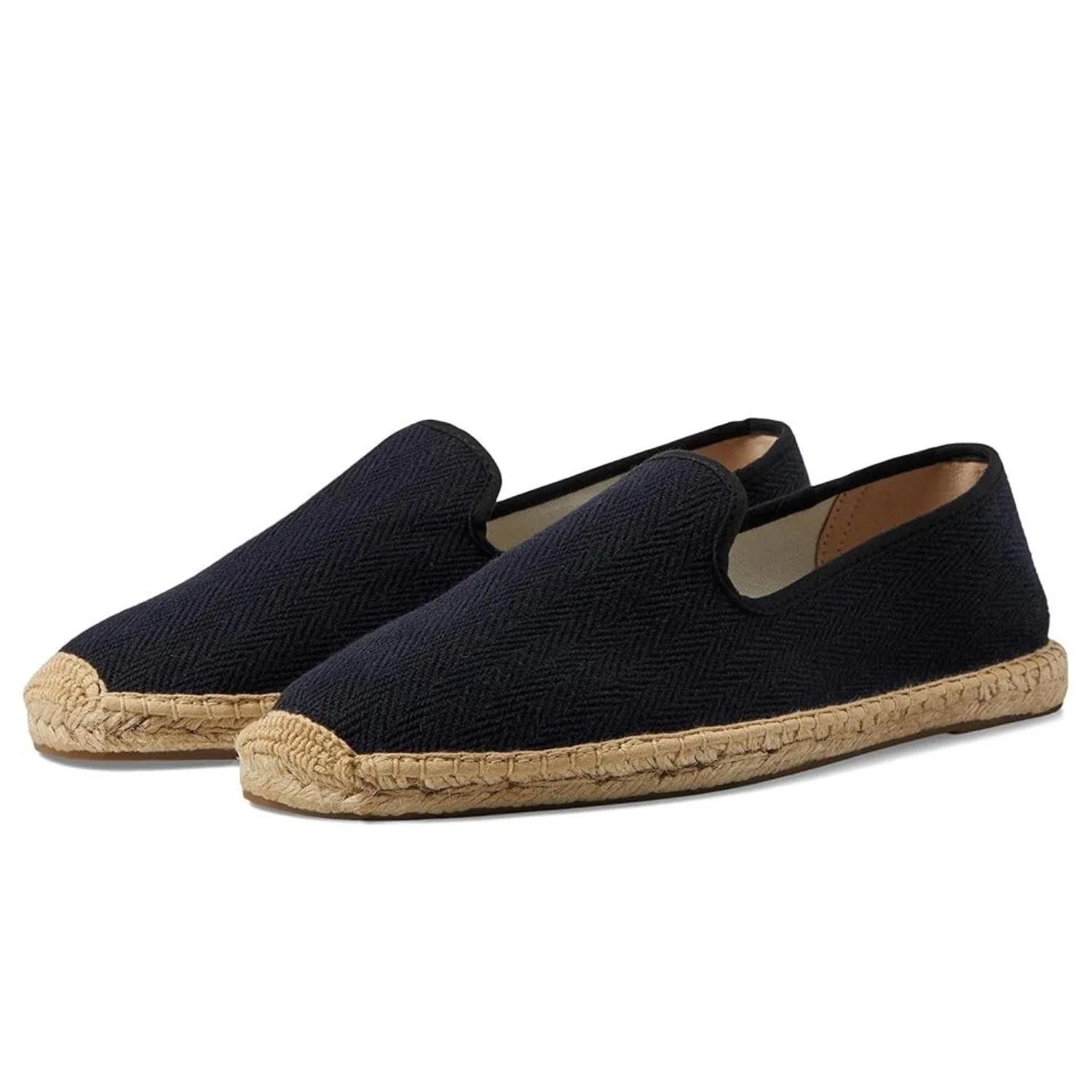 Soludos Smoking W01SS036BB Slippesr Women's Black Slip On Espadrille HTAT815