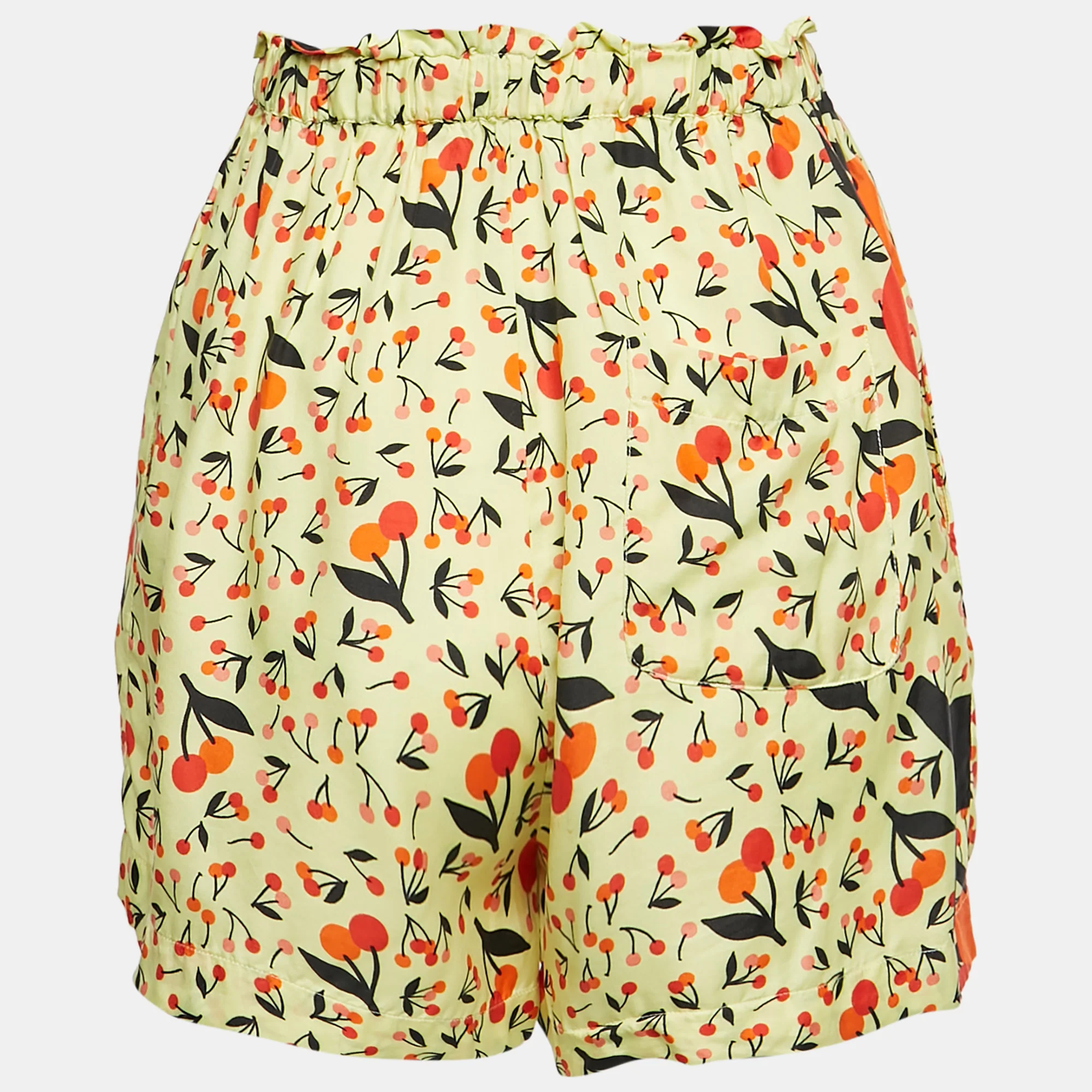Sonia Rykiel Yellow Printed Crepe Shorts - Image 3