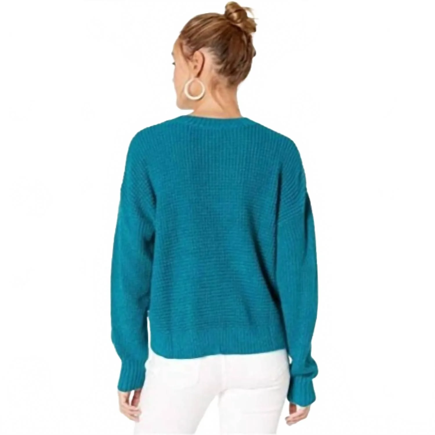 Sorry Bot Sorry Sweater In Teal - Image 3