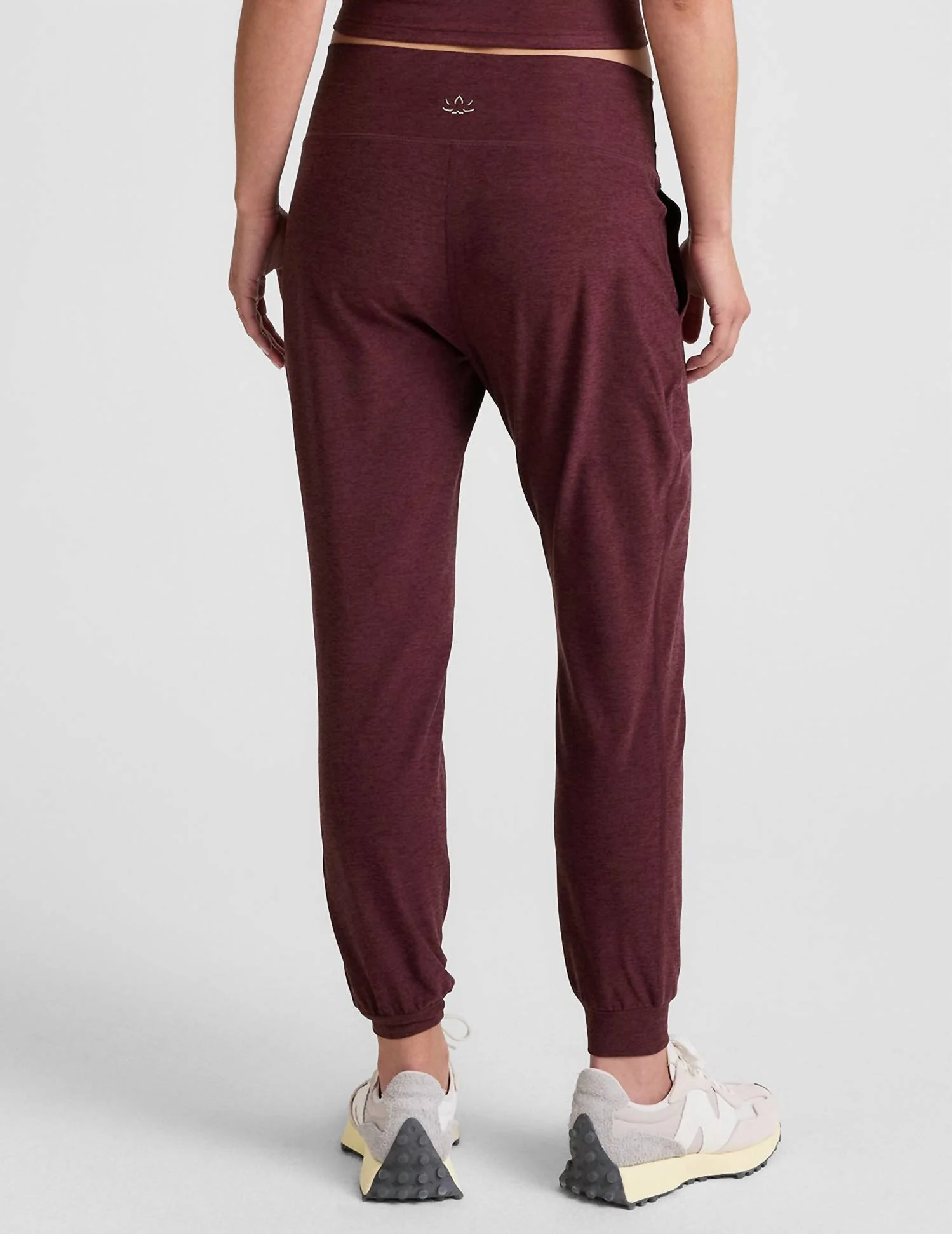 Spacedye Midi Jogger In Burgundy - Image 3
