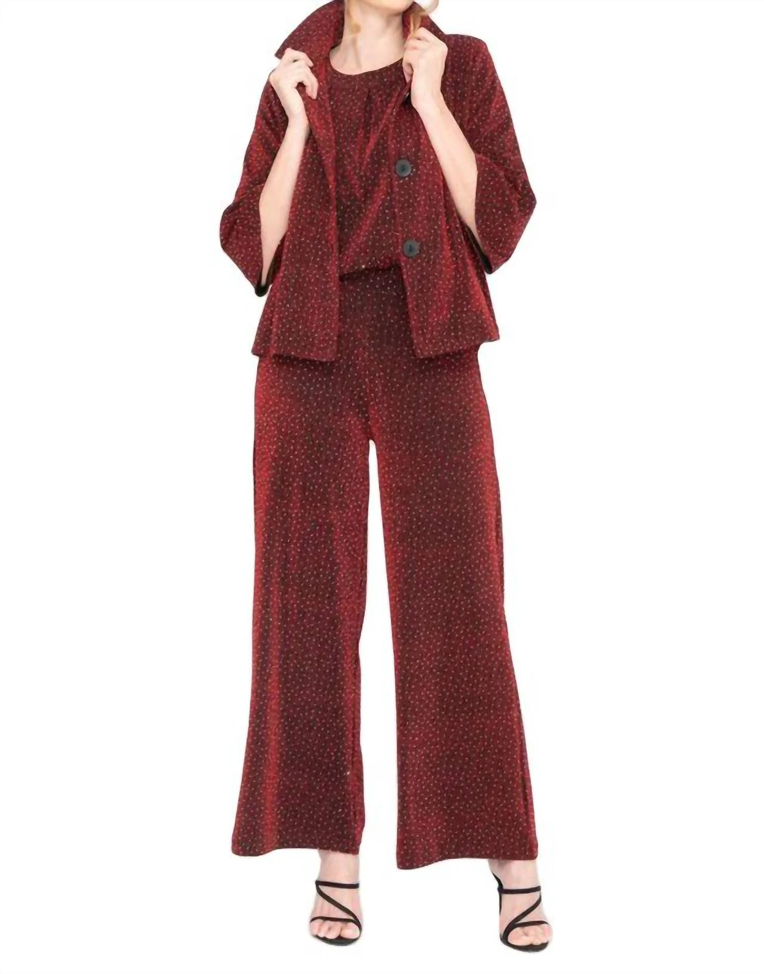 Sparkle Jacket In Red - Image 2