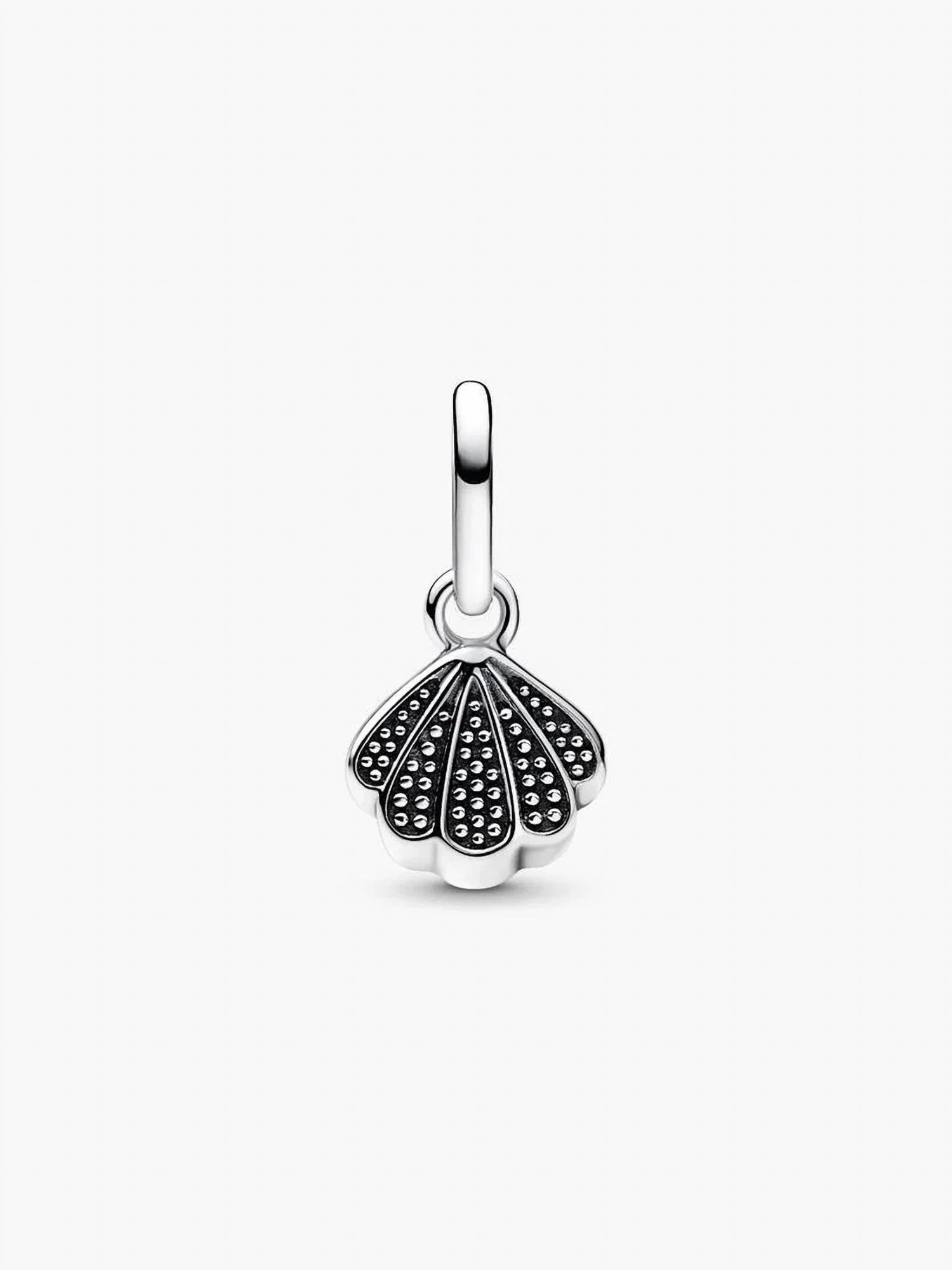 Sparkling Shell Mini Dangle Charm In Silver - Image 3