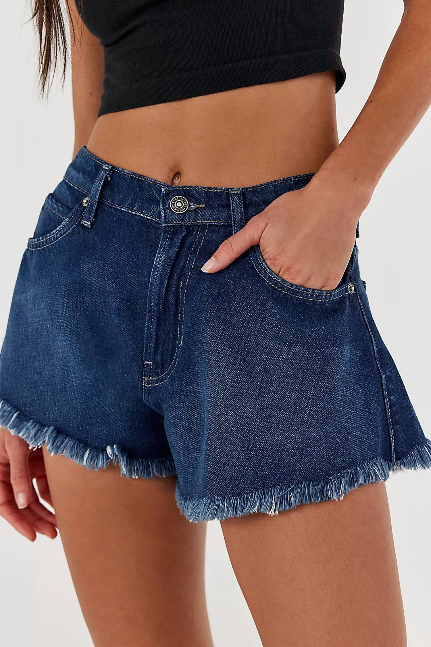 Sparks Fly Denim Shorts In Blue - Image 3
