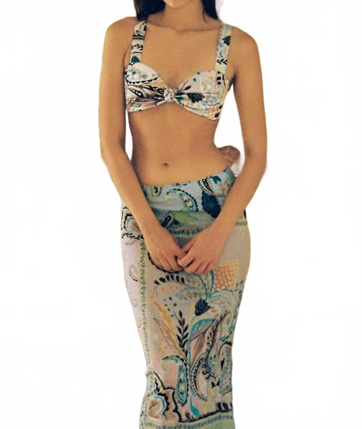 St. Barths Floral Hayden Bikini Top In Multi - Image 3