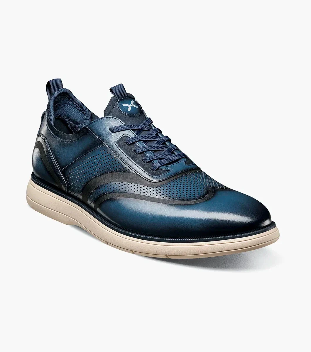 Stacy Adams Edgewood 25690-400 Sneakers Men's Blue Wingtip Shoes HTAT1179