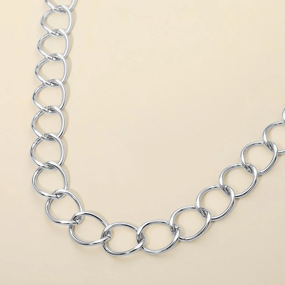 Stainless Steel Chunk Link Chain Necklace