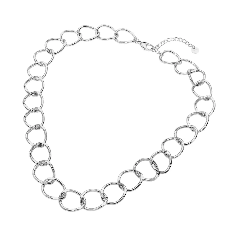 Stainless Steel Chunk Link Chain Necklace - Image 3