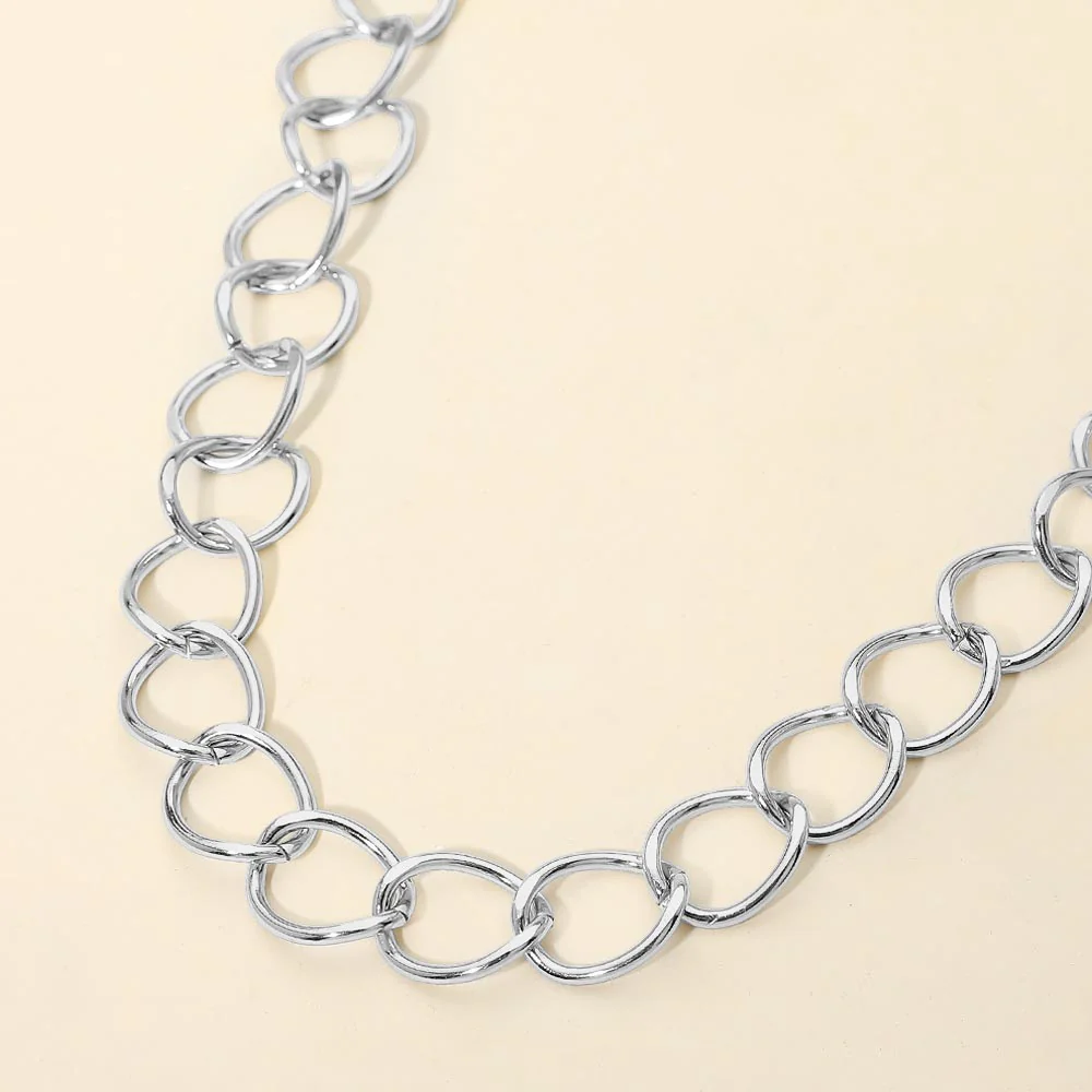 Stainless Steel Chunk Link Chain Necklace - Image 6