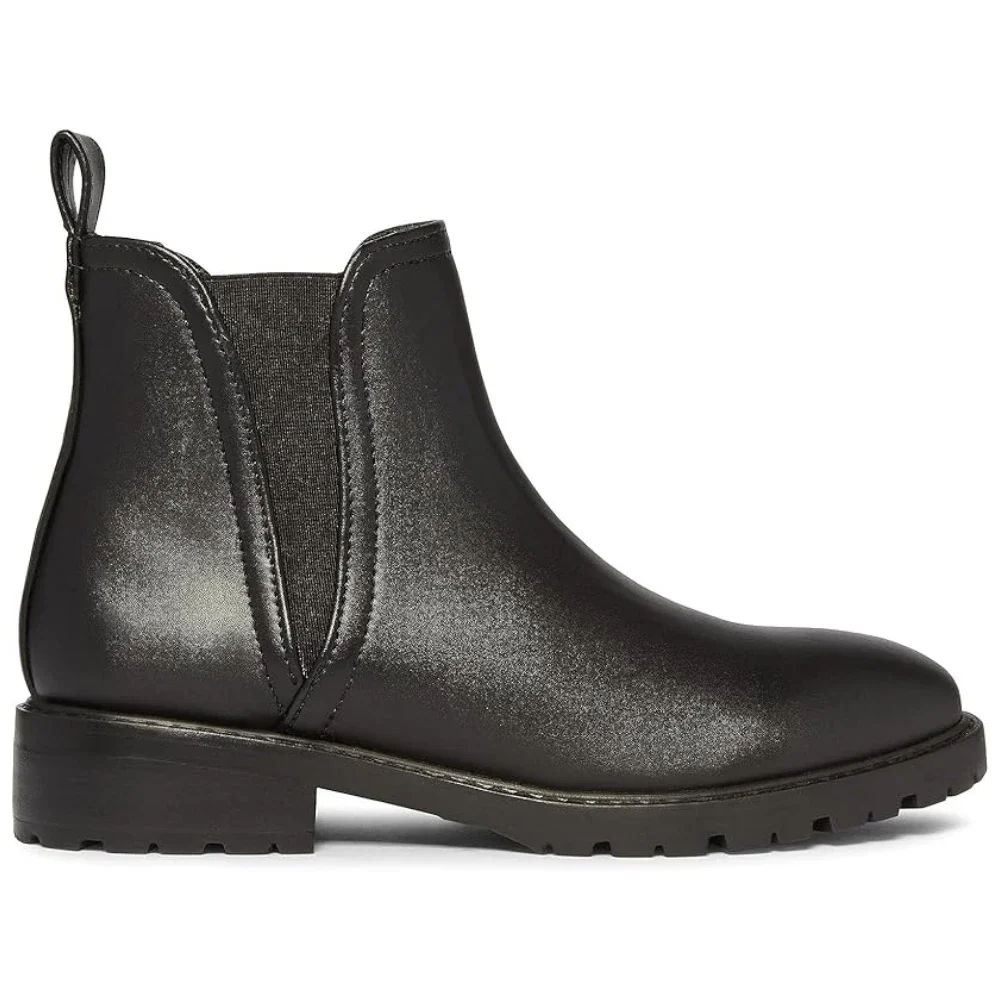 Steve Madden Juliann Boots Women's Black Block Heel Ankle Chelsea HTAT875 - Image 2