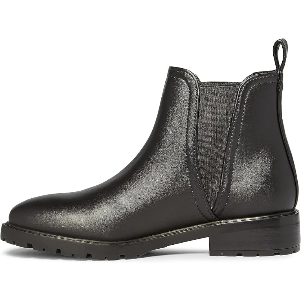 Steve Madden Juliann Boots Women's Black Block Heel Ankle Chelsea HTAT875 - Image 3