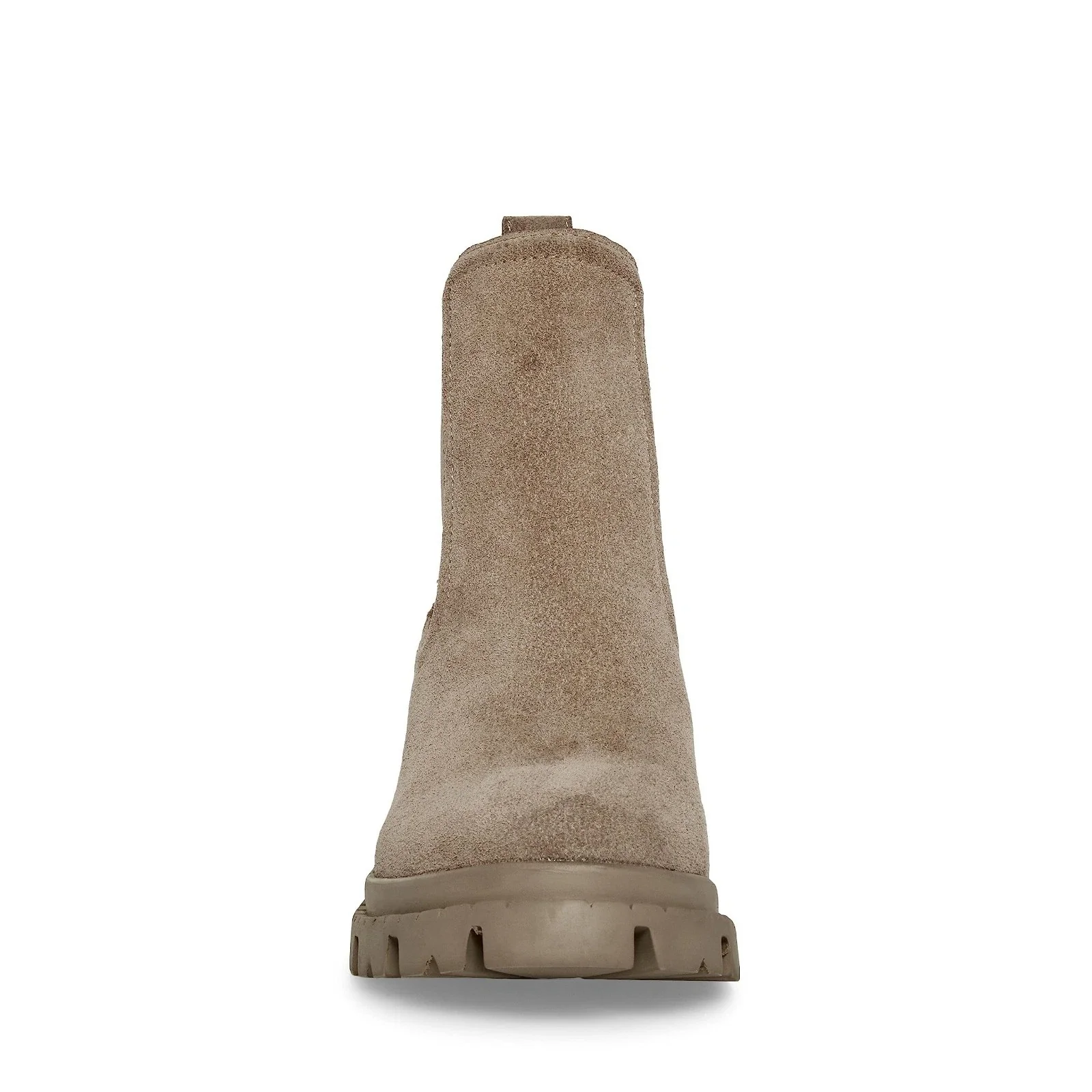 Steve Madden Zoltin Boots Women's Mushroom Suede Block Heel Chelsea HTAT873 - Image 4
