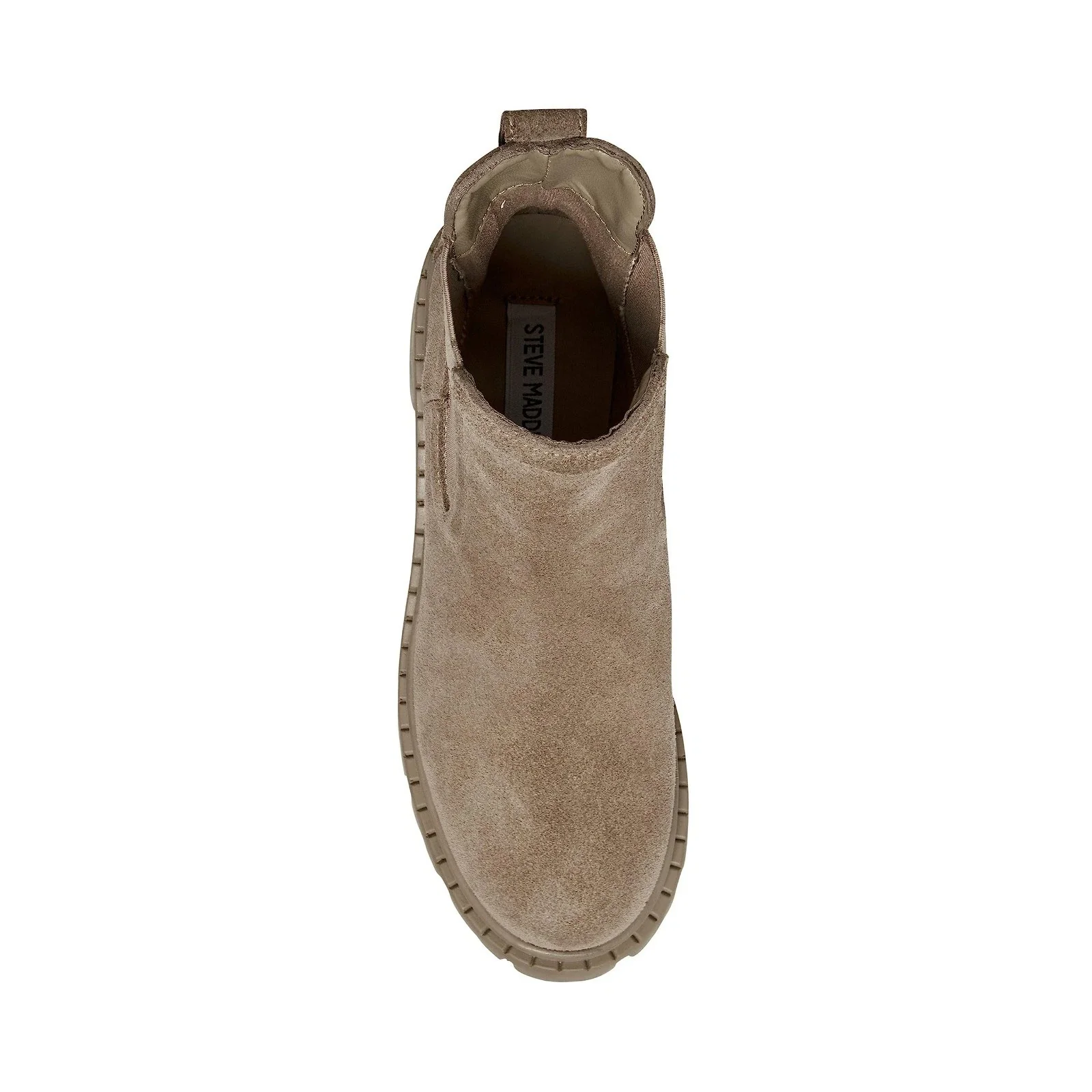 Steve Madden Zoltin Boots Women's Mushroom Suede Block Heel Chelsea HTAT873 - Image 5