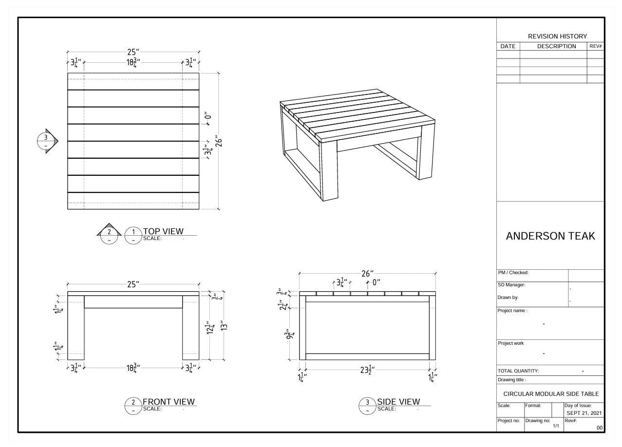 Straight Side Table - Image 3