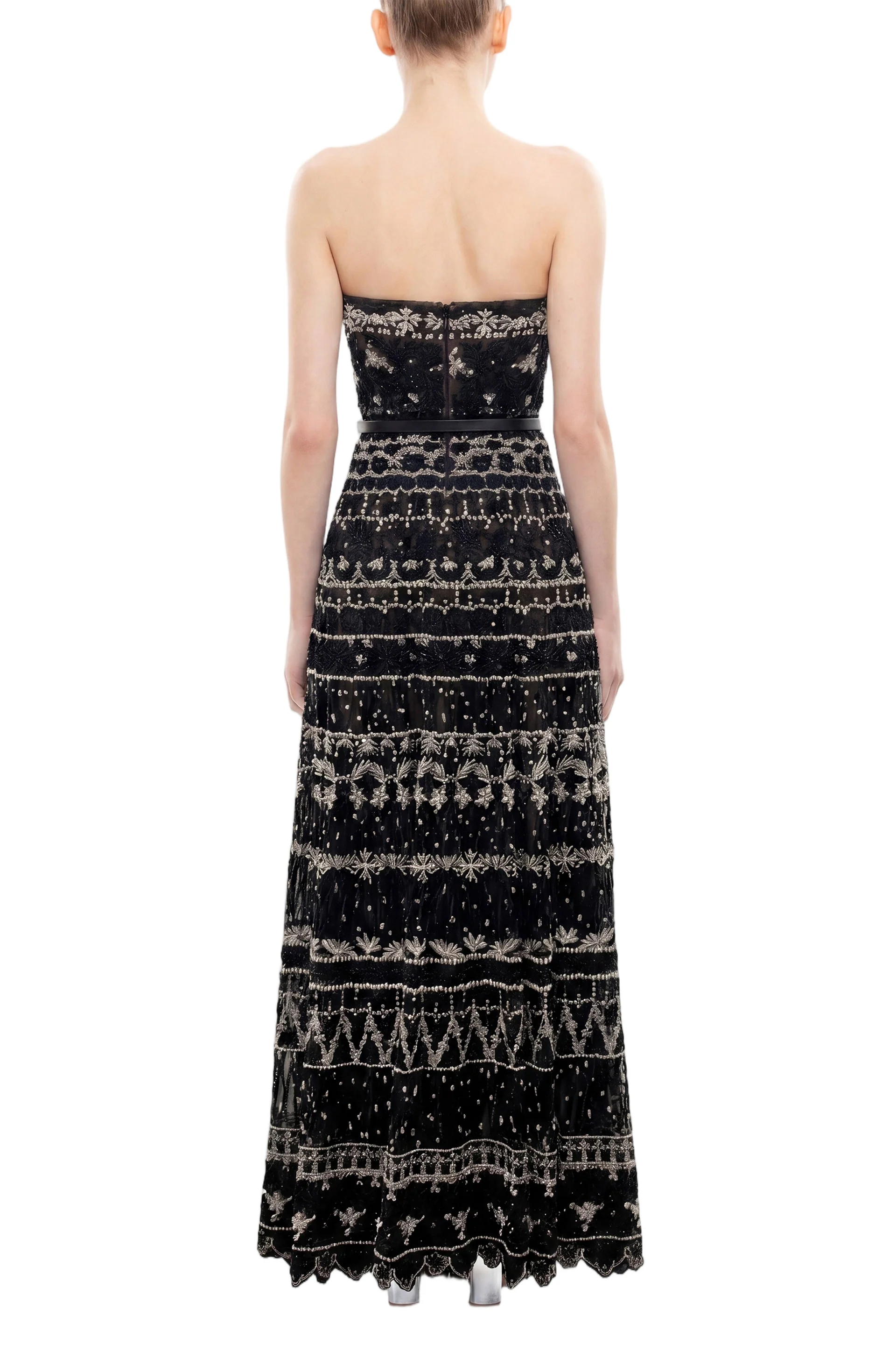 Strapless Beaded Tulle Dress - Image 4